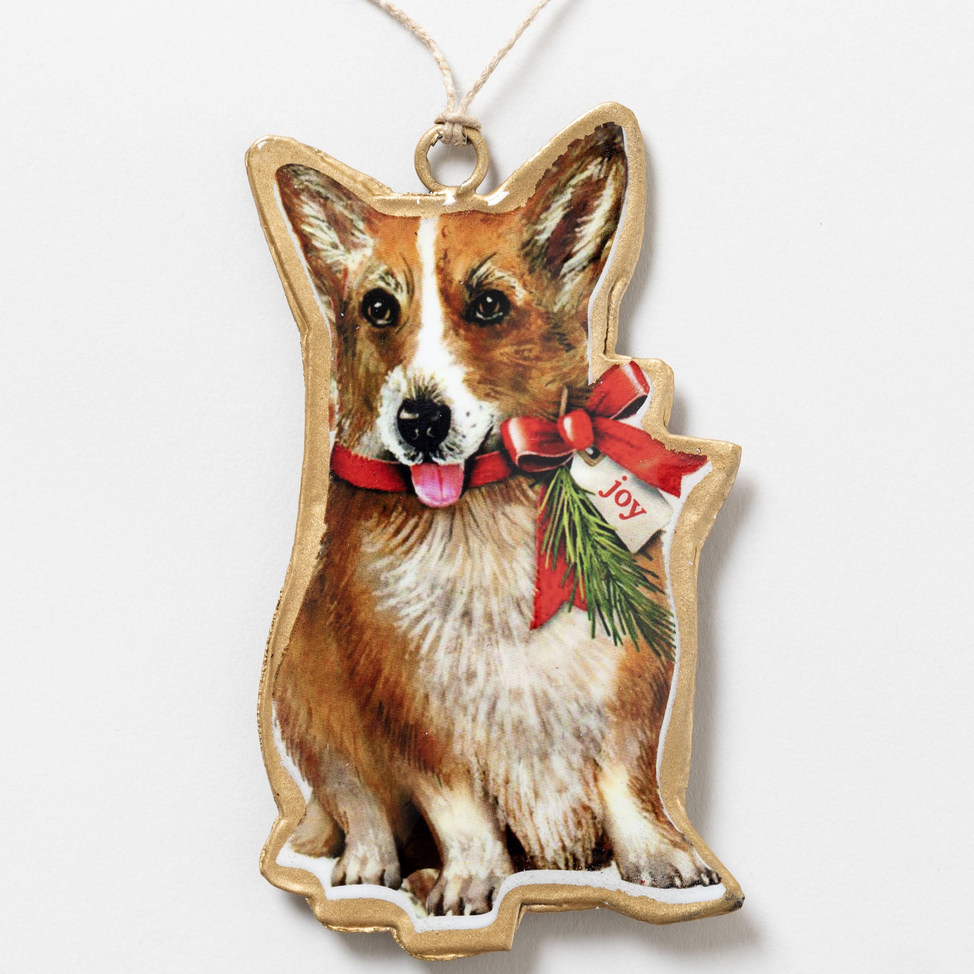 Premium Corgi Love Metal Keepsake Ornament