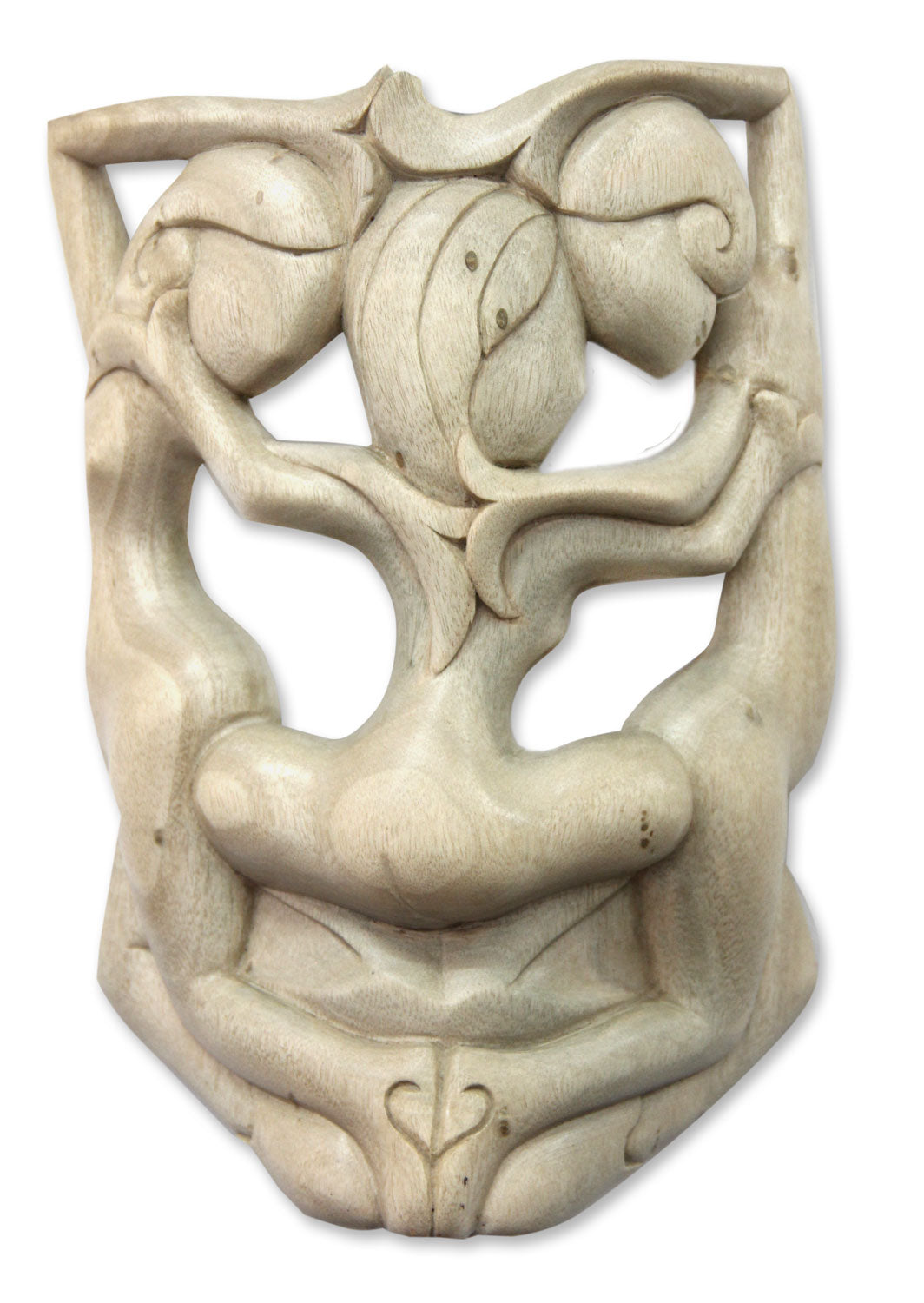 Premium Handcrafted Three Best Friends Wooden Wall Mask