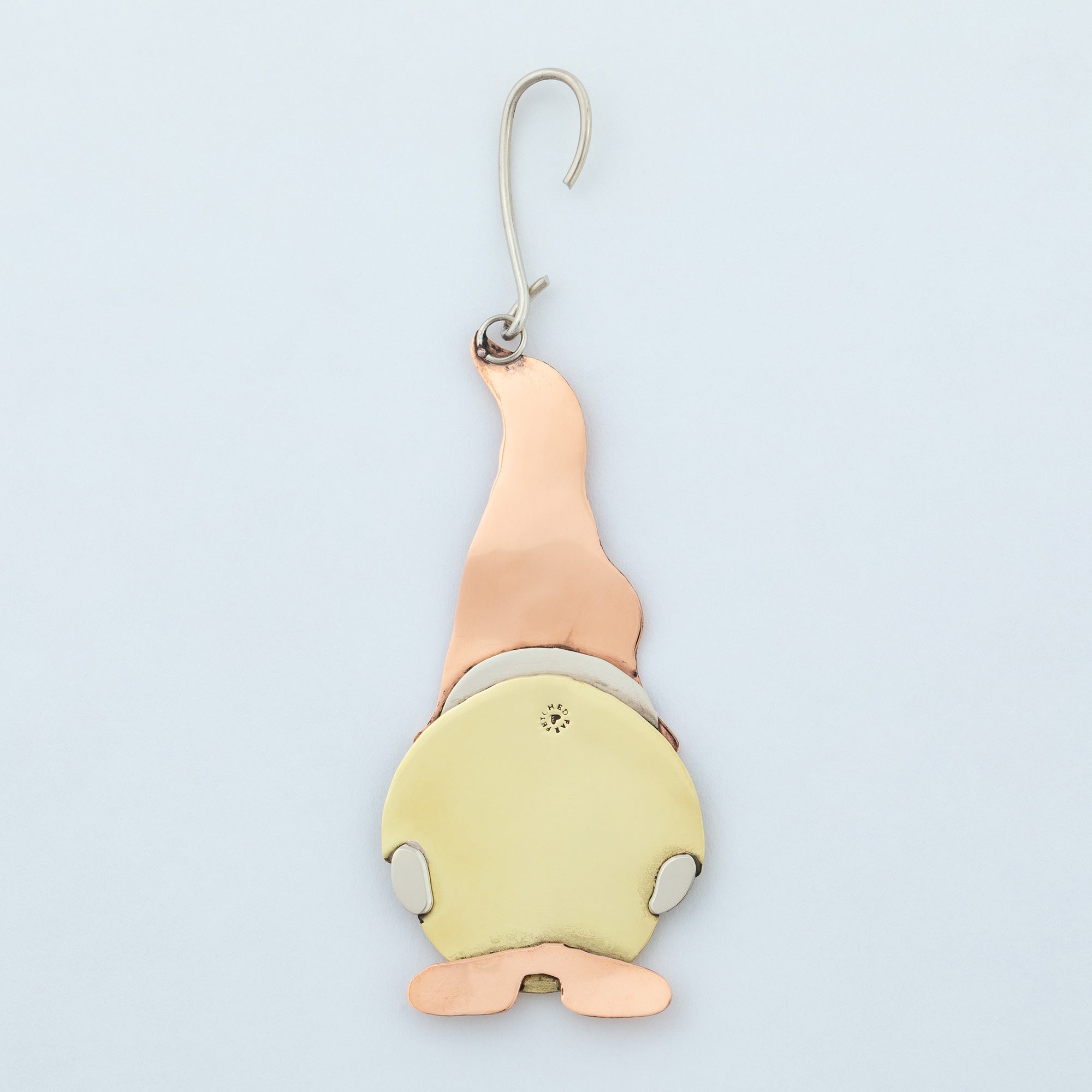 Premium Handcrafted Gnome Ornament - Mixed Metal Design