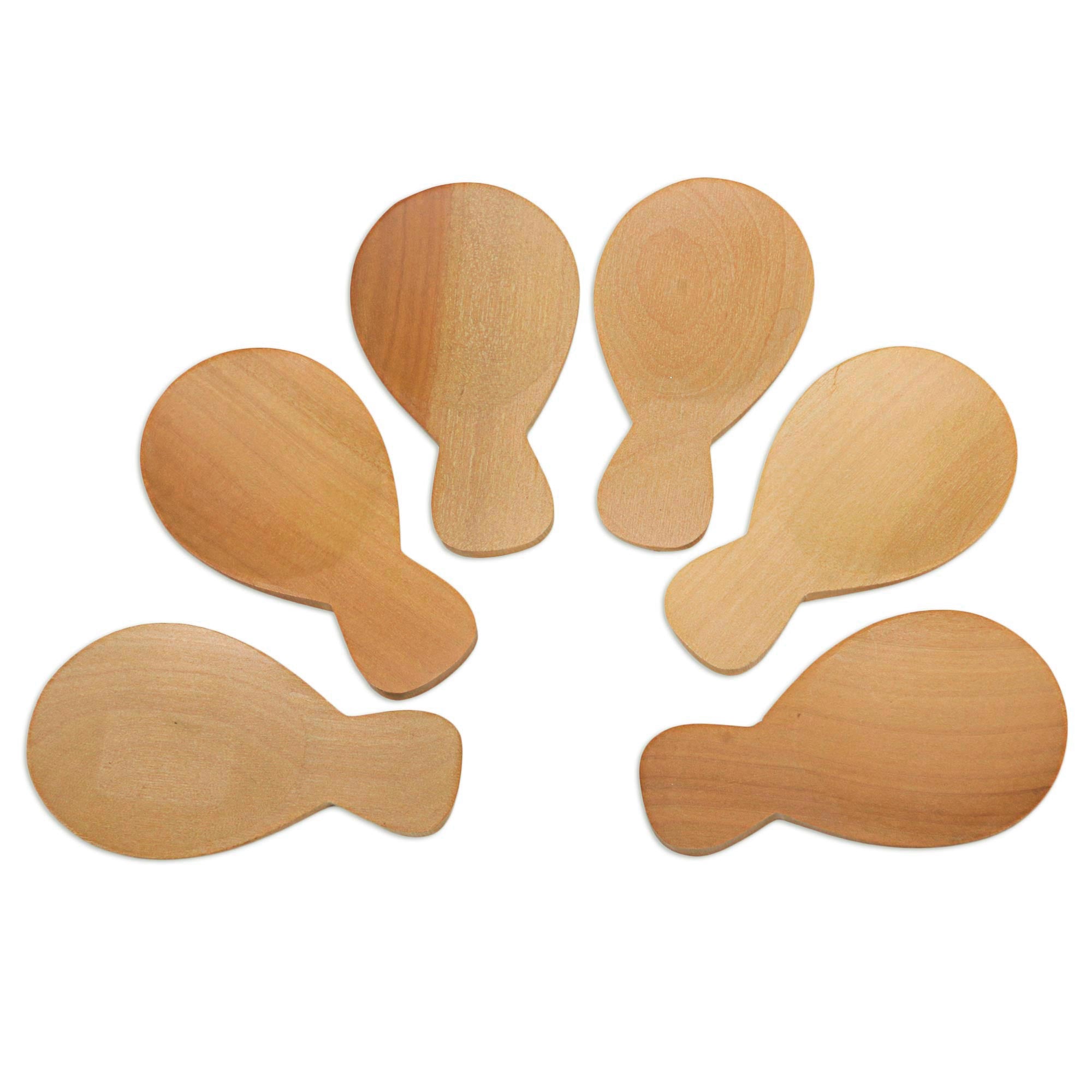 Premium Handmade Sawo Wood Sugar Spoons from Bali - Set of 6 | Upgrade Your Tea Time
