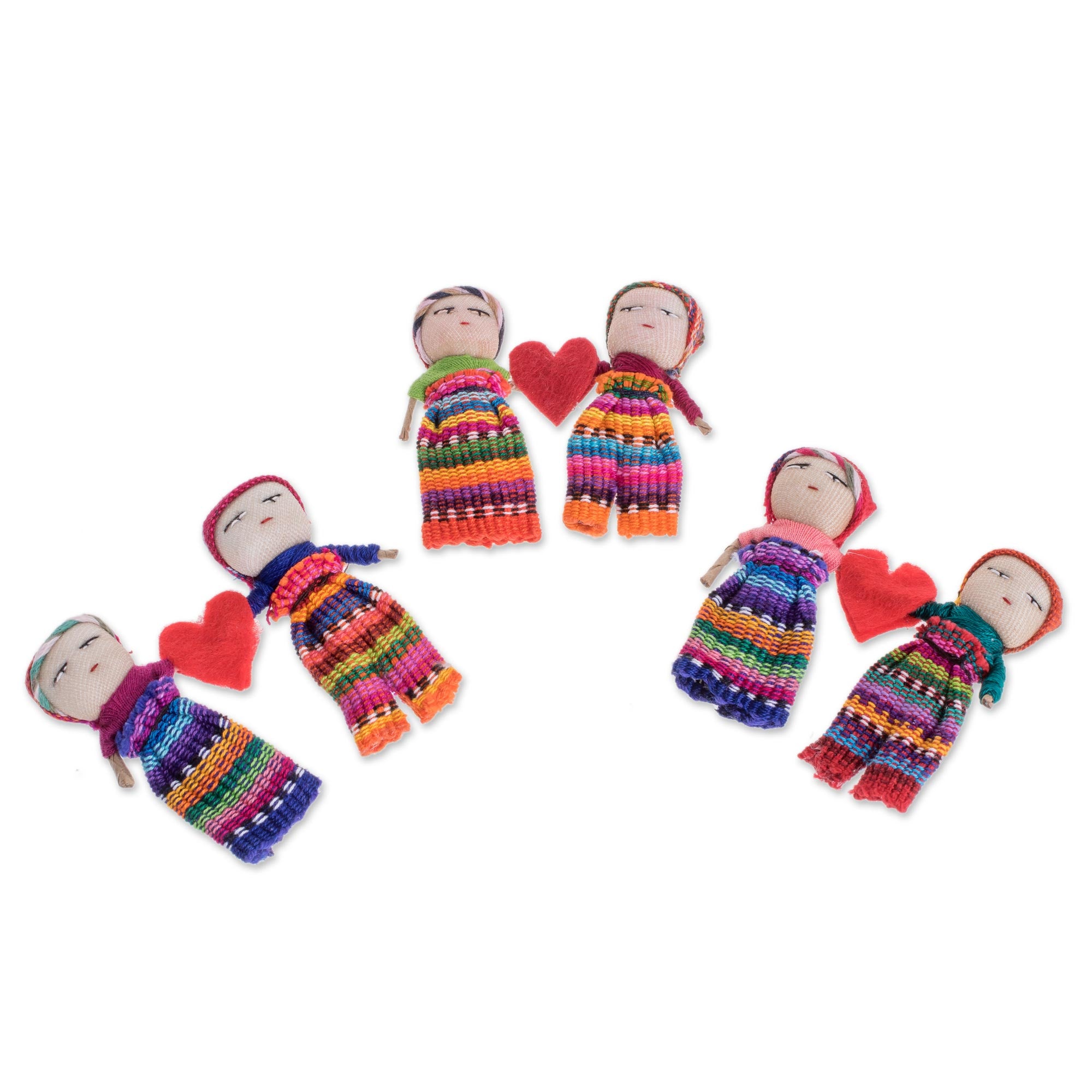 Premium Love & Hope Worry Dolls - Ultimate Gift Set with Hearts
