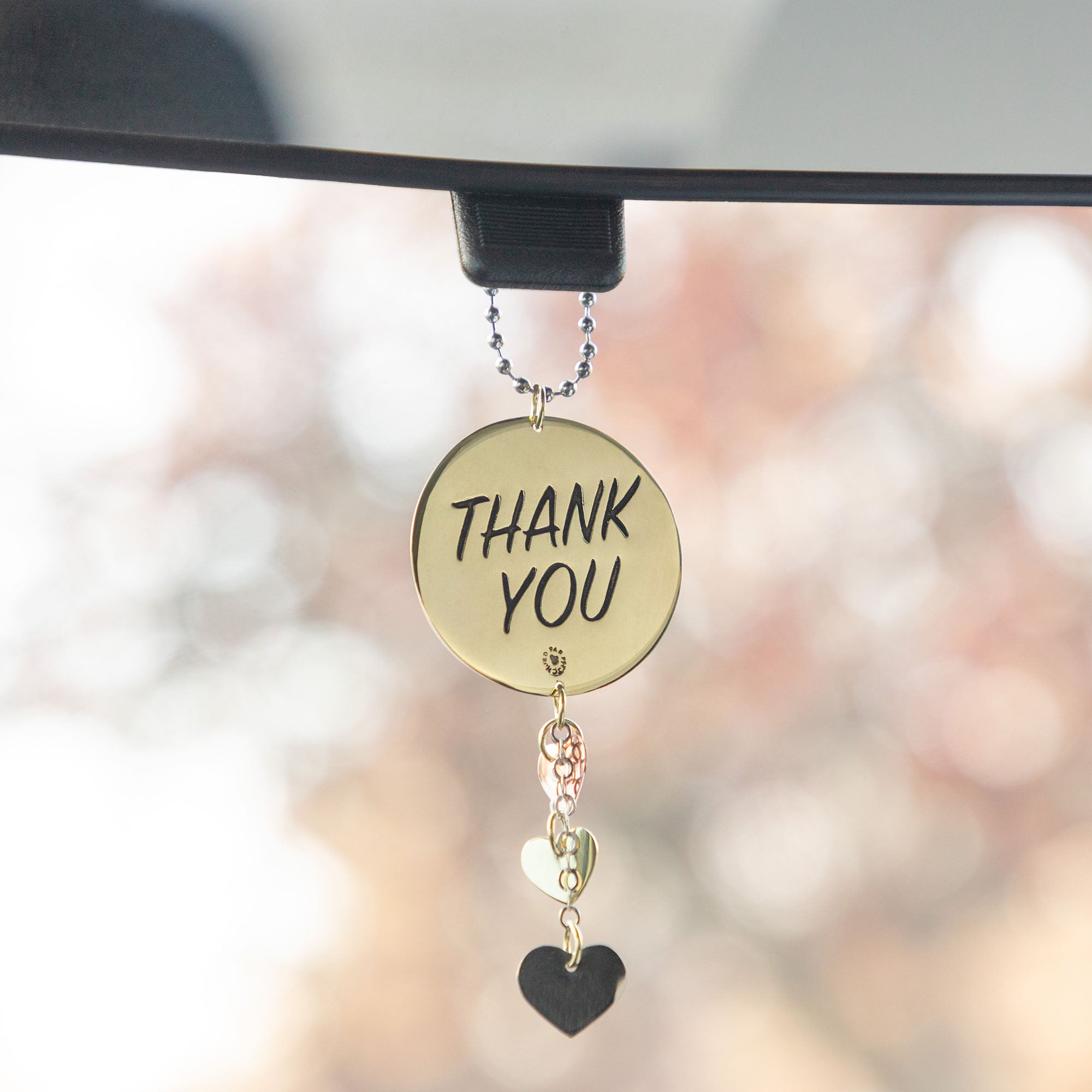 Premium Firefighter Mixed Metals Car Charm - Handcrafted Tribute
