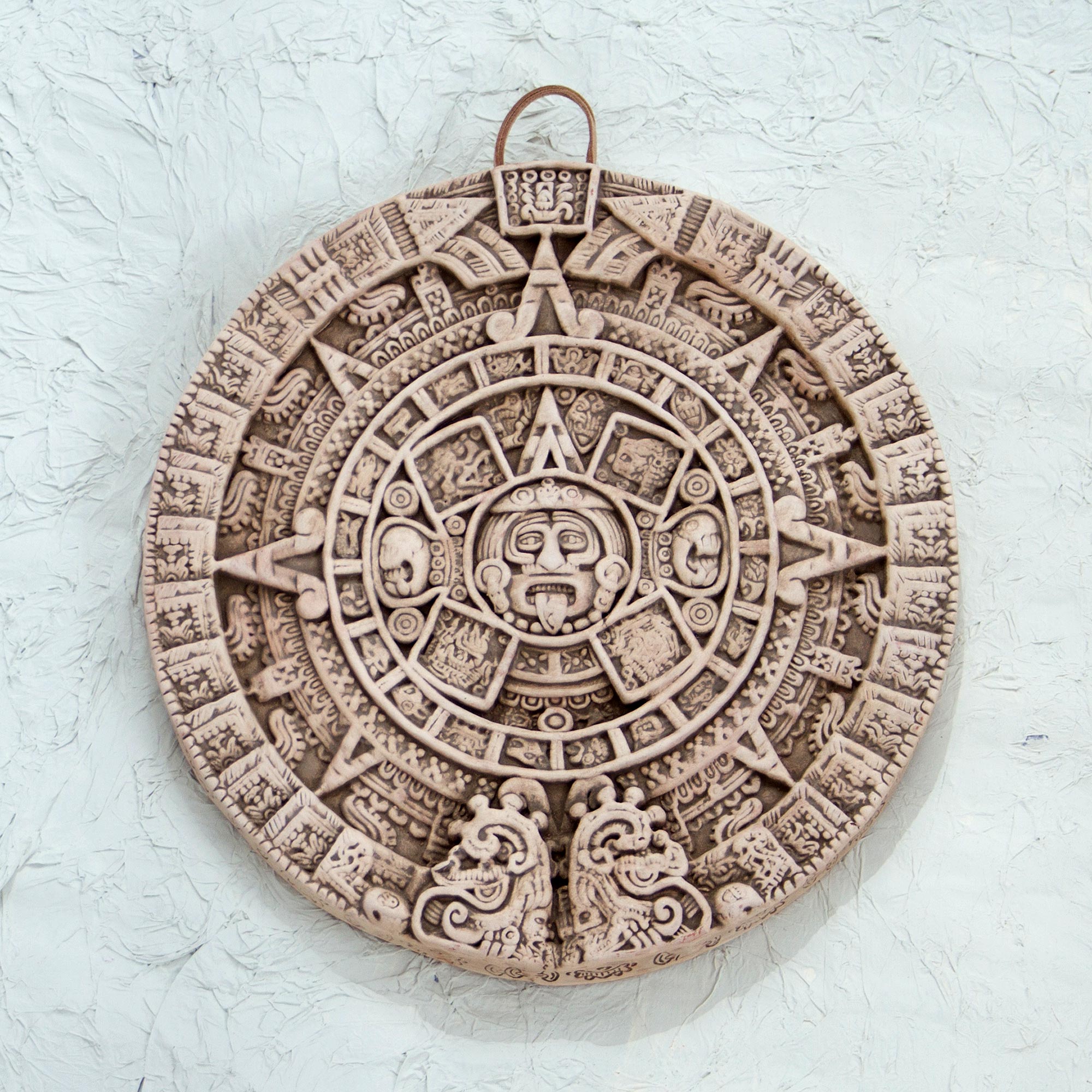 Premium Aztec Sun Stone Ceramic Wall Plaque - Ultimate Cultural Art Piece