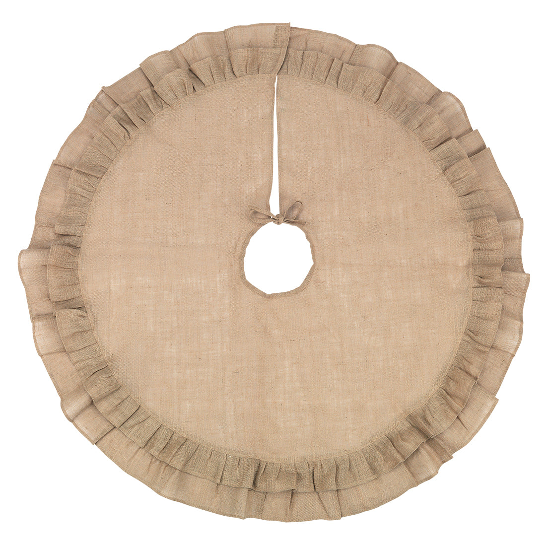 Premium Burlap Ruffle Christmas Tree Skirt