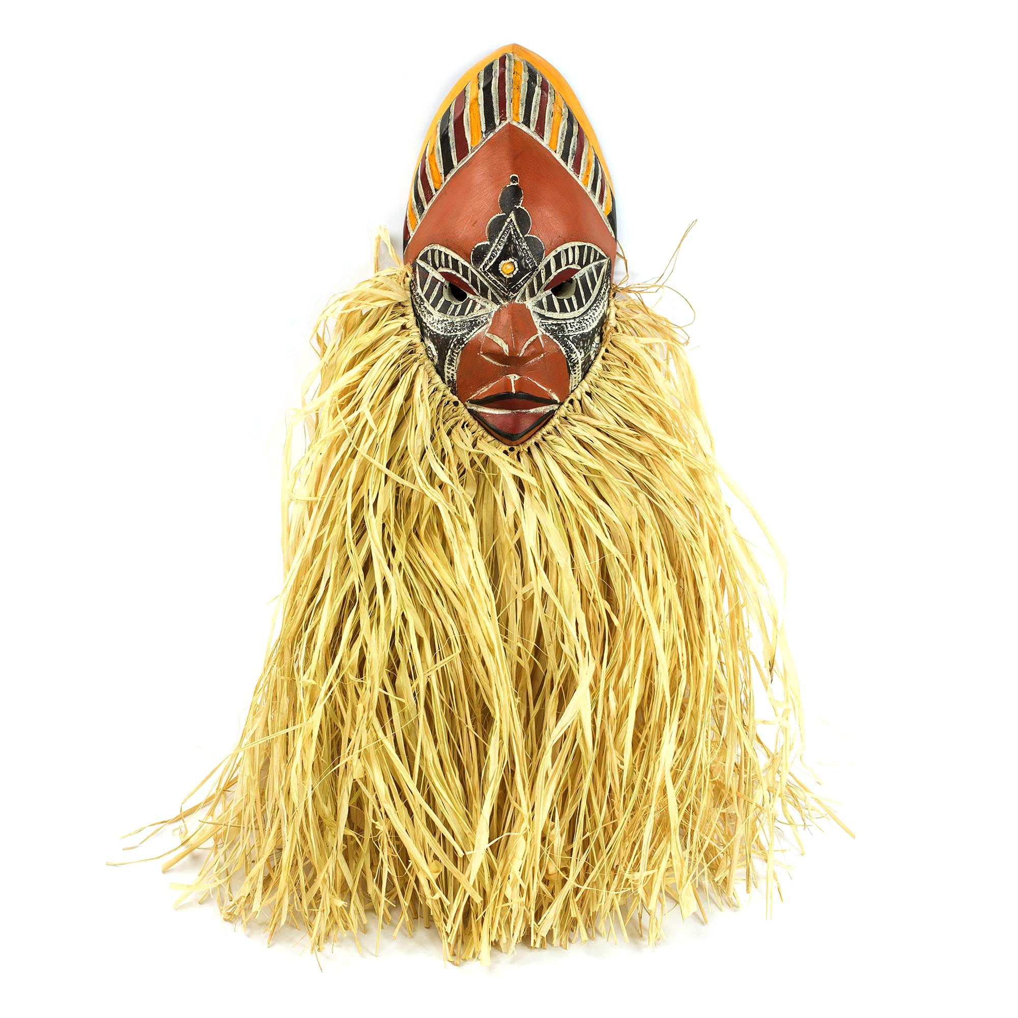 Premium African Wood Dance Mask - 'Udo' for Peace & Harmony