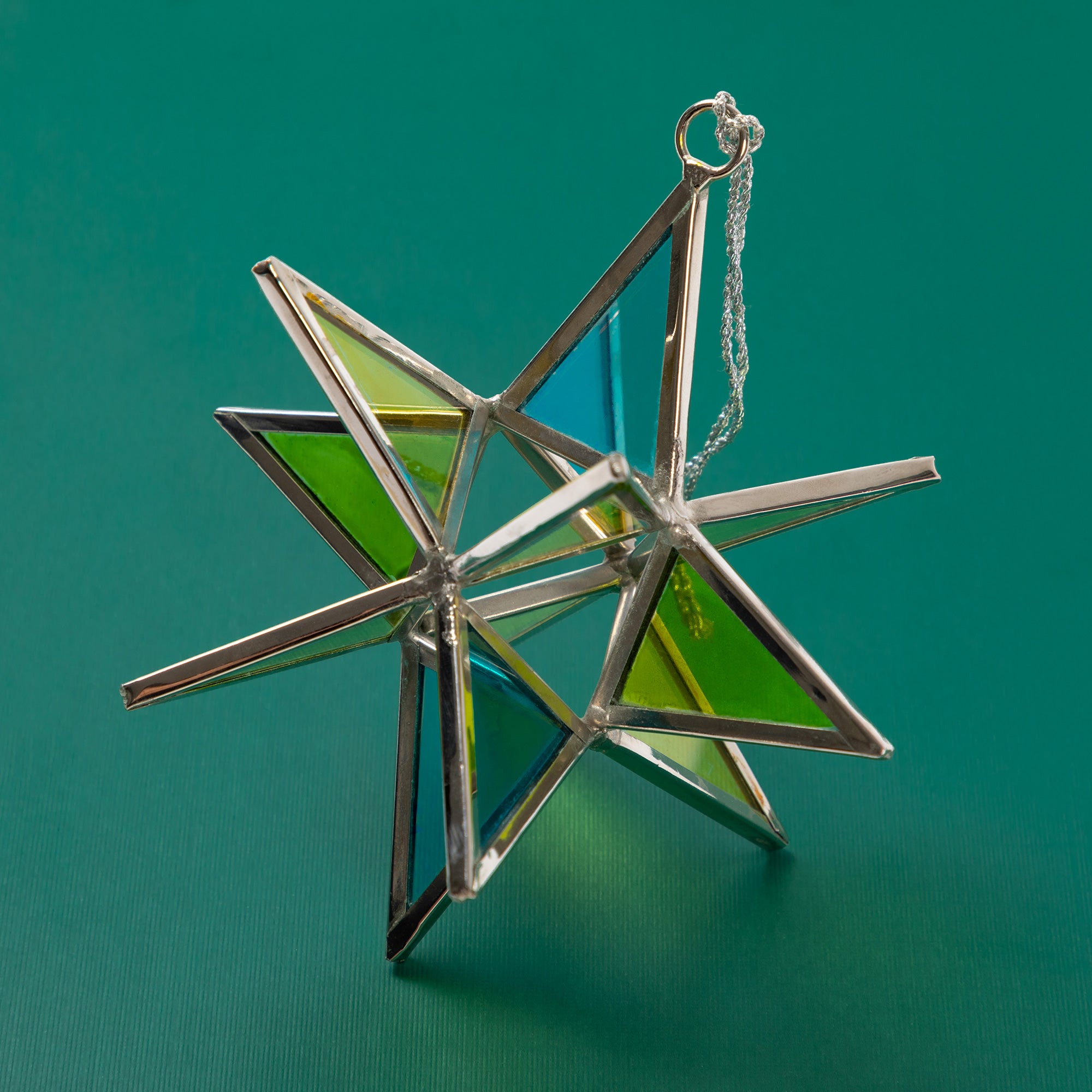 Premium Handcrafted Moravian Star Ornament | Fair Trade Stained Glass Decor
