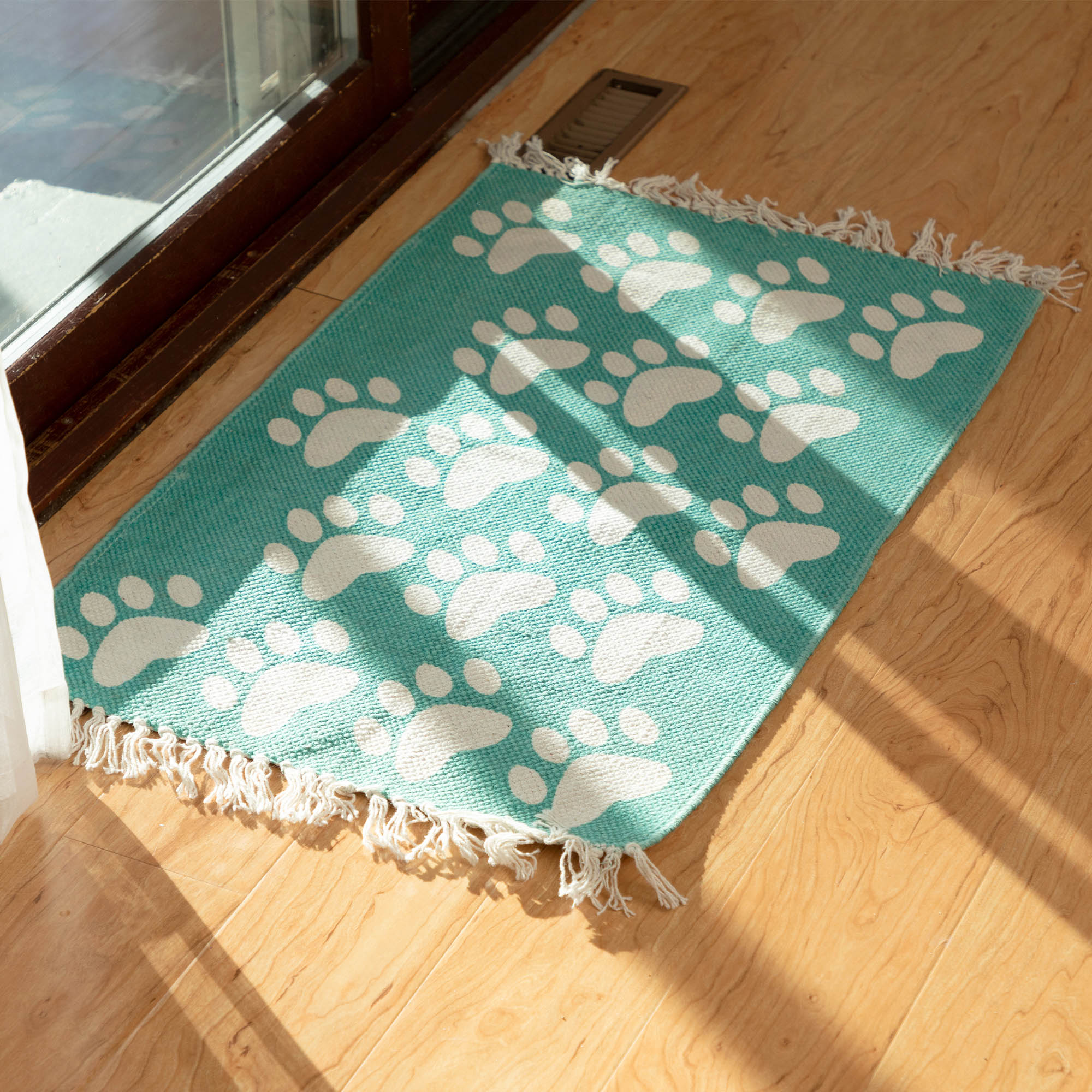 Premium Paw Print Cotton Rug - Ultimate Home Comfort