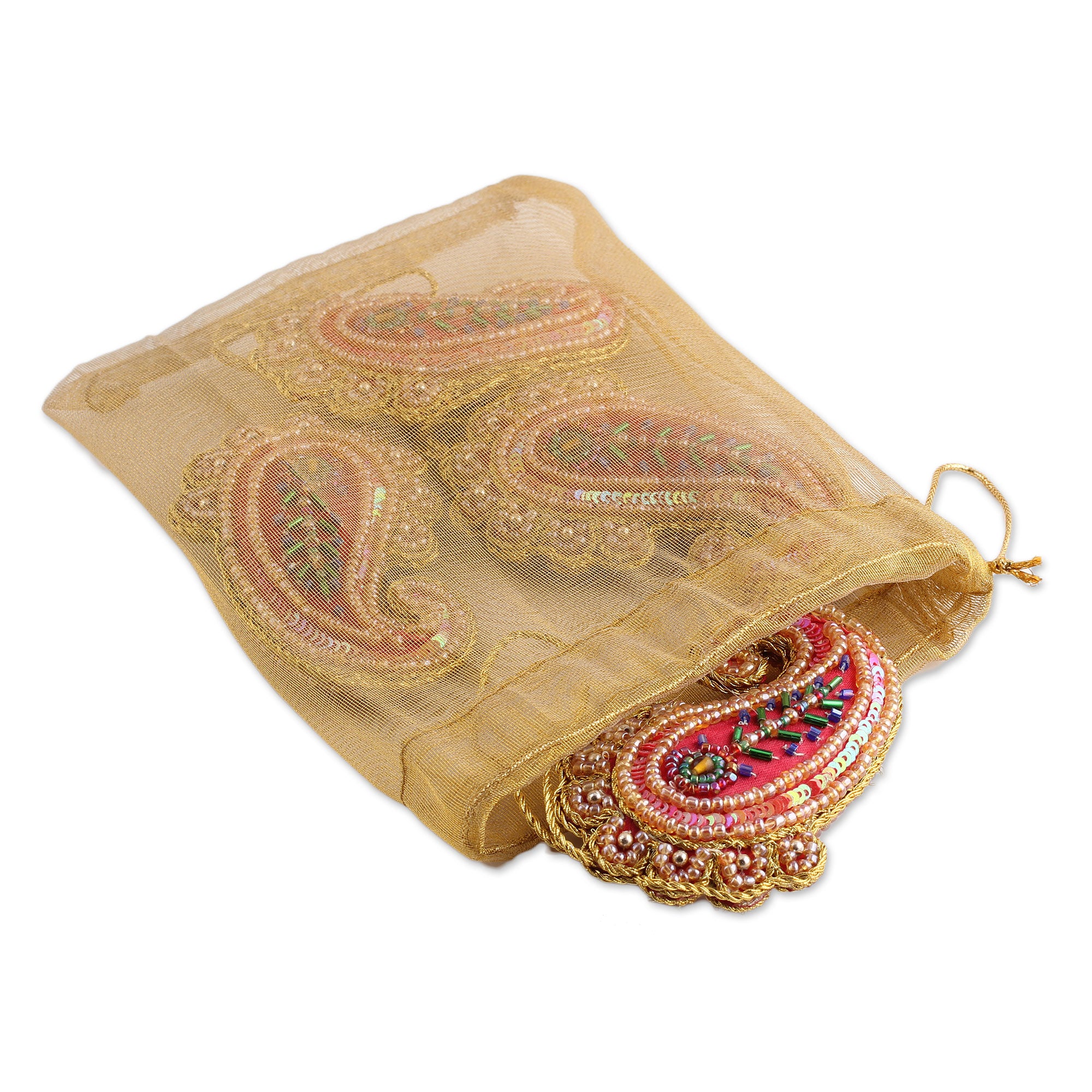 Premium Beaded Paisley Ornament Set from India – Handcrafted Elegance