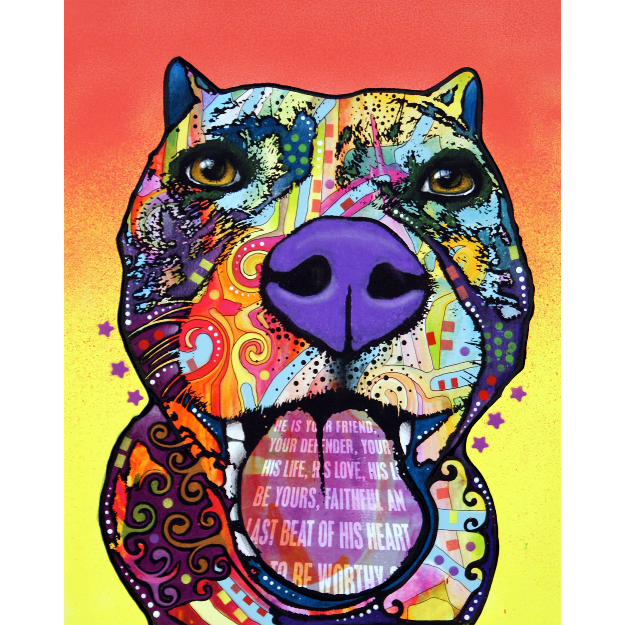 Premium Dean Russo Vibrant Dog Art Print