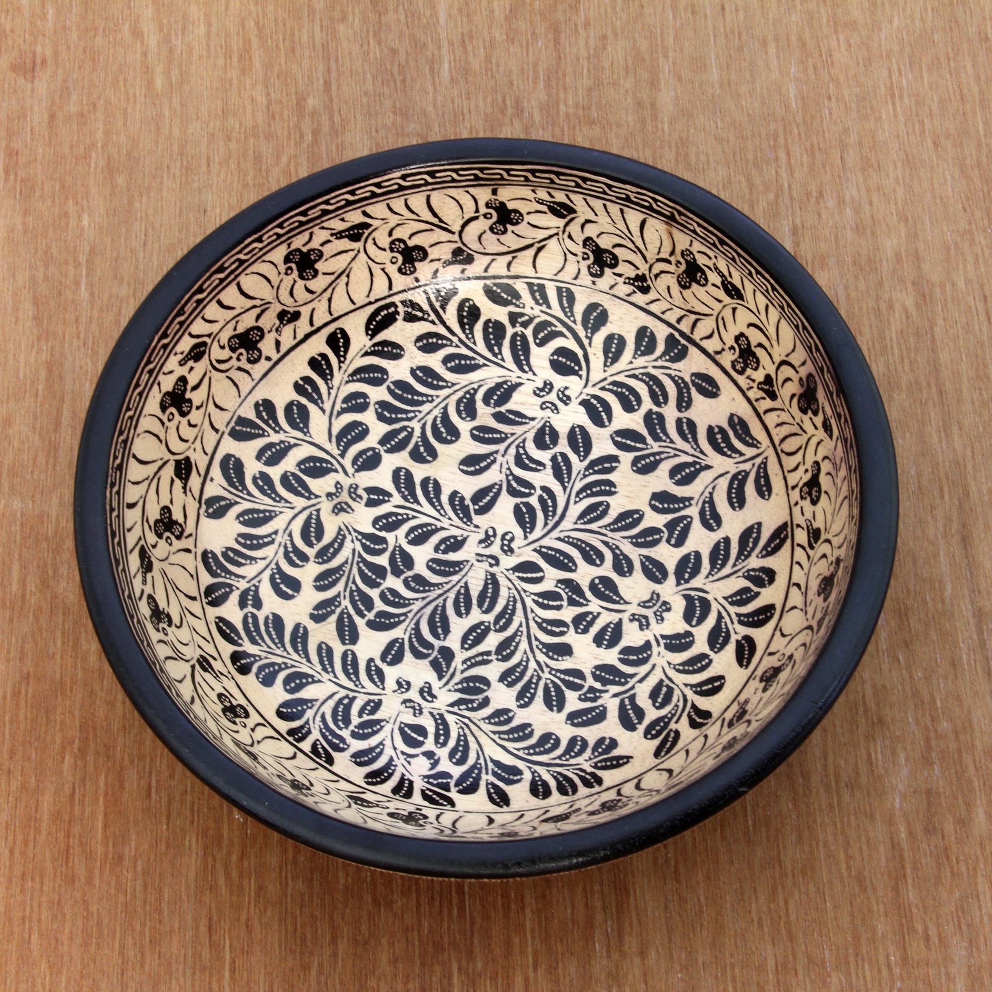 Premium Handcrafted Java Wood Batik Centerpiece Bowl