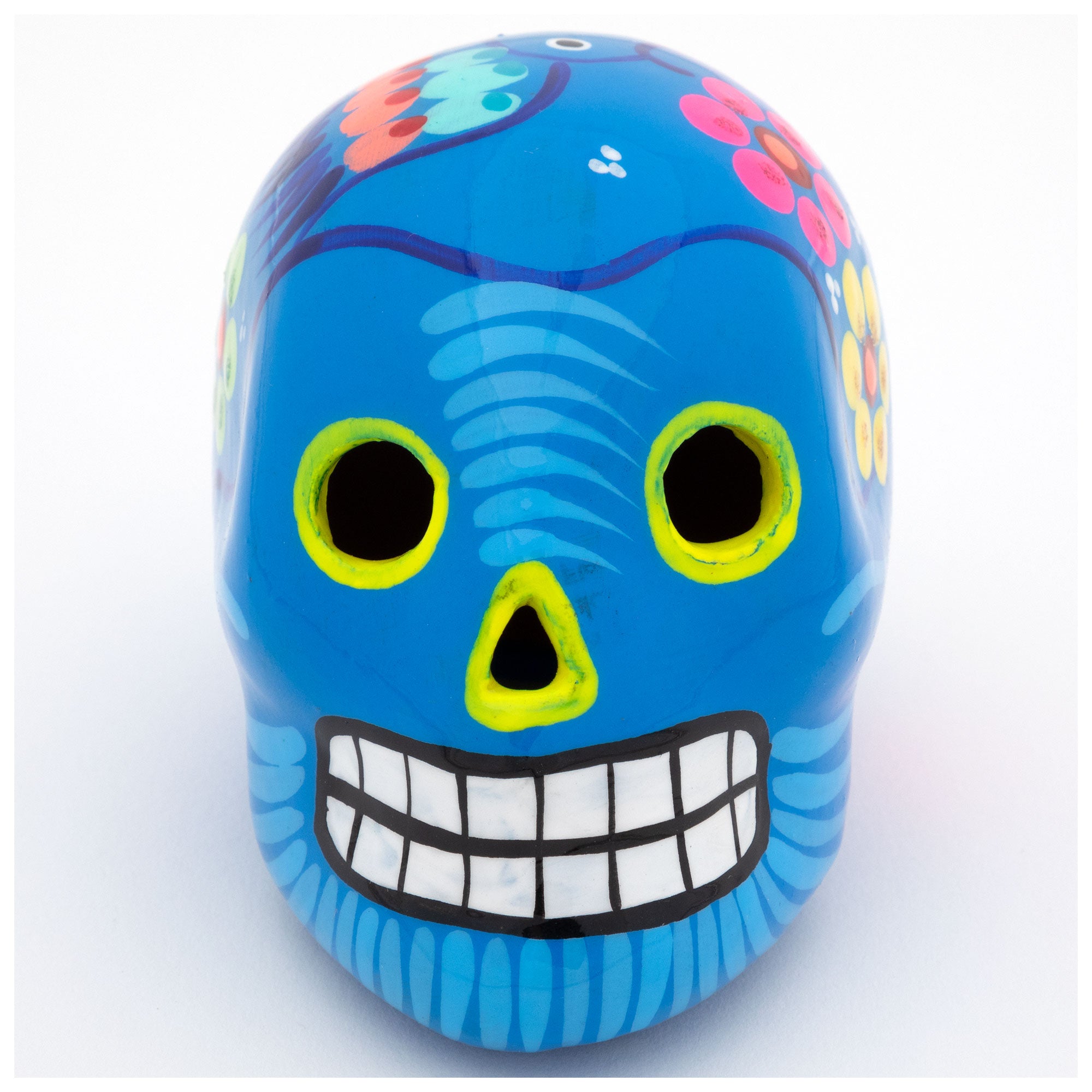 Premium Hand-Painted Ceramic Skull Art Piece