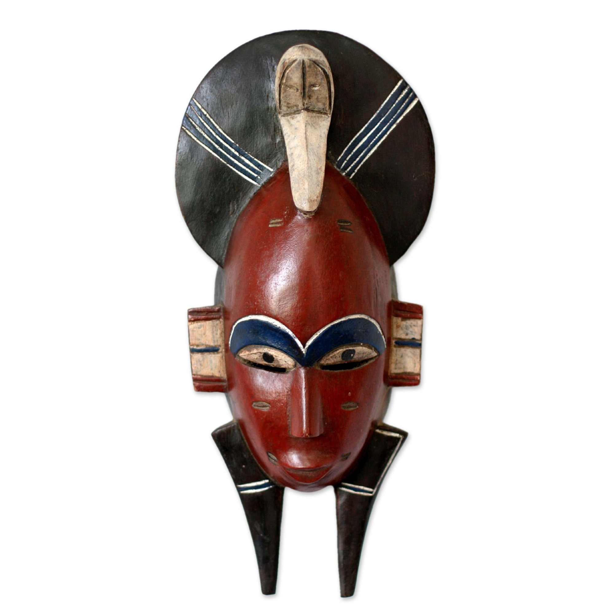 Premium Senufo Monkey Mask - Handcrafted African Wall Art