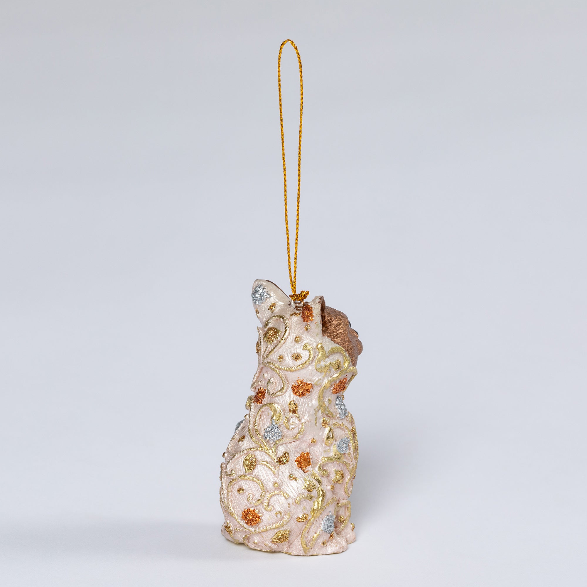 Premium Handcrafted Cat Beaded Ornament - Fair Trade Holiday Decor