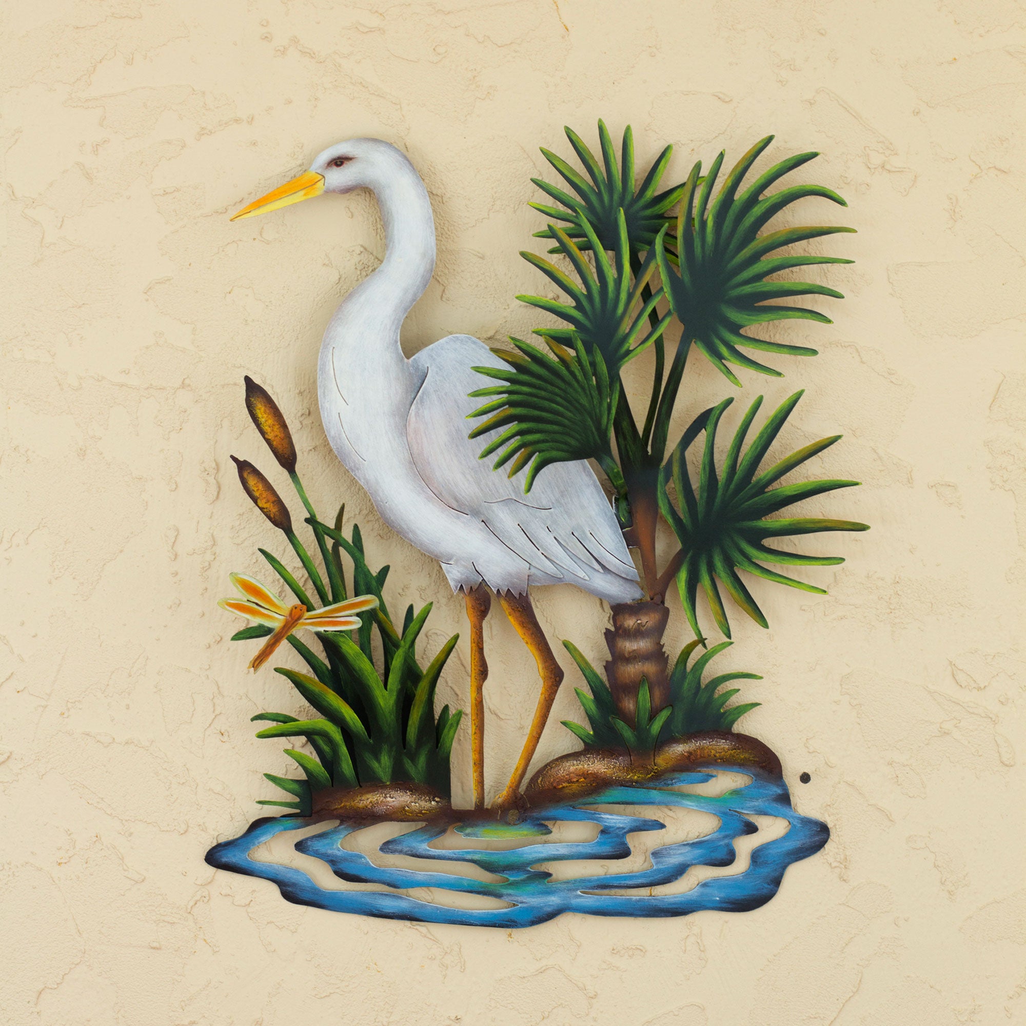 Premium Handcrafted Steel Heron Wall Art – Lake Chapala Inspired