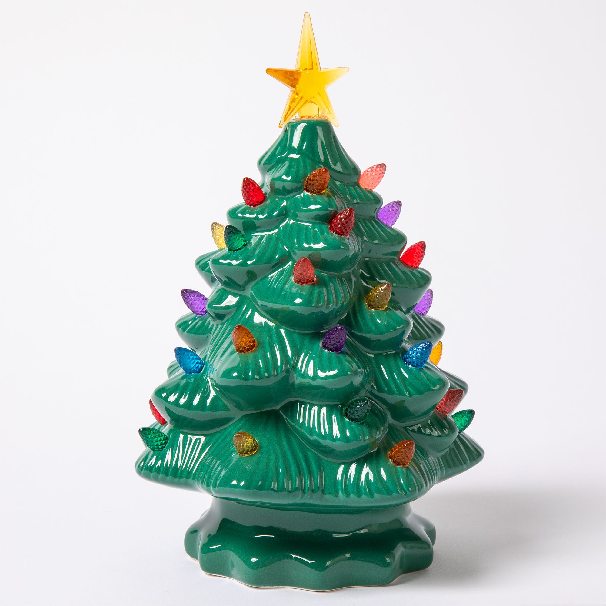 Premium Ceramic Tabletop Christmas Tree with Magical LED Lights