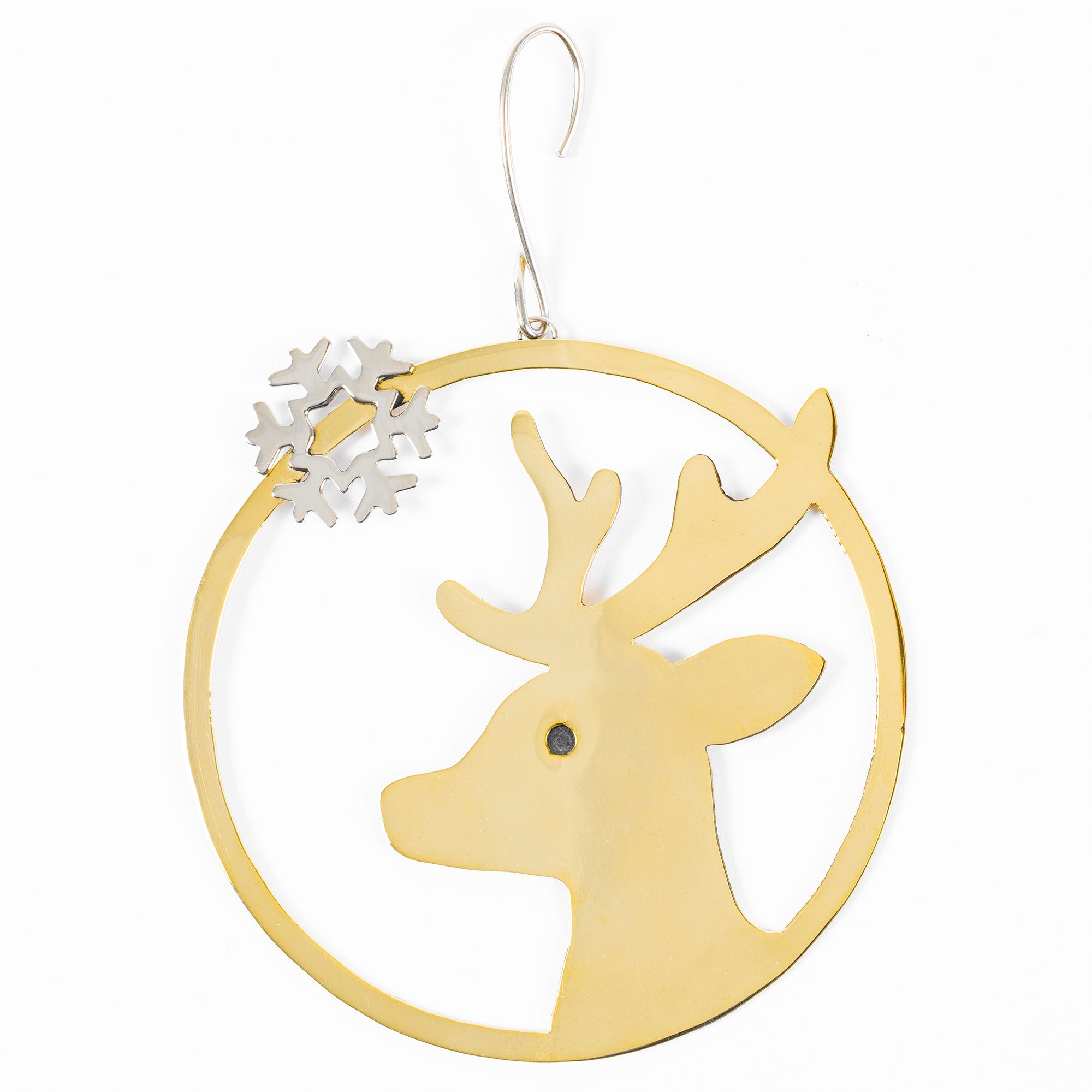Premium Mixed Metal Deer Ornament - Handcrafted Christmas Charm