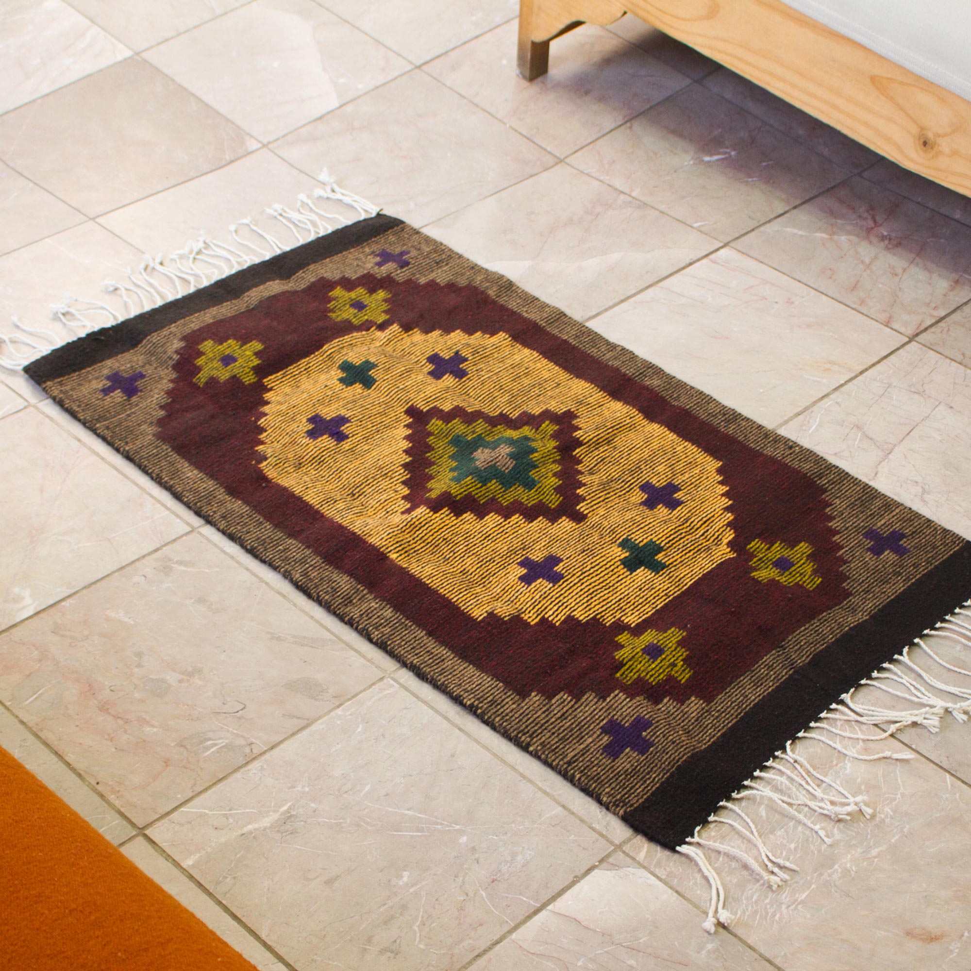 Premium Stargazer Brown Zapotec Wool Area Rug - Handwoven Luxury