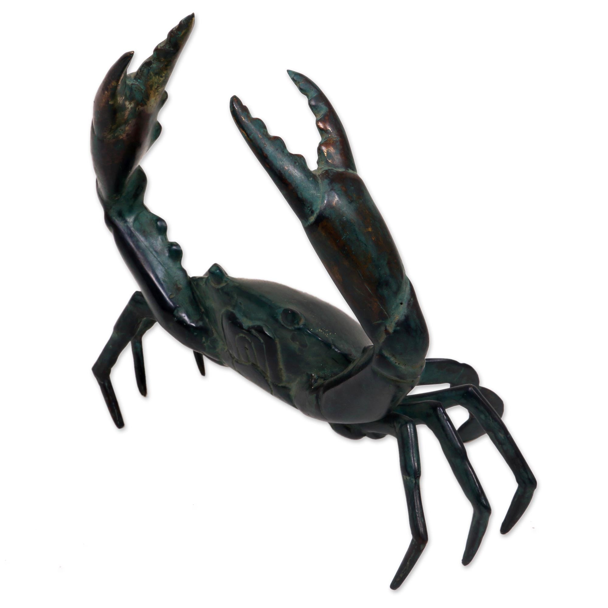 Premium Sanur Crab Bronze Sculpture – Handcrafted Antique Art Piece