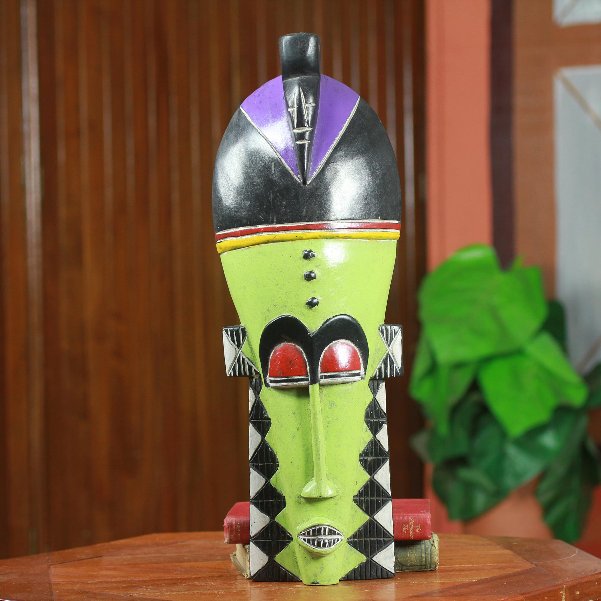 Premium Royal Akan Tribe Handcrafted African Wall Mask