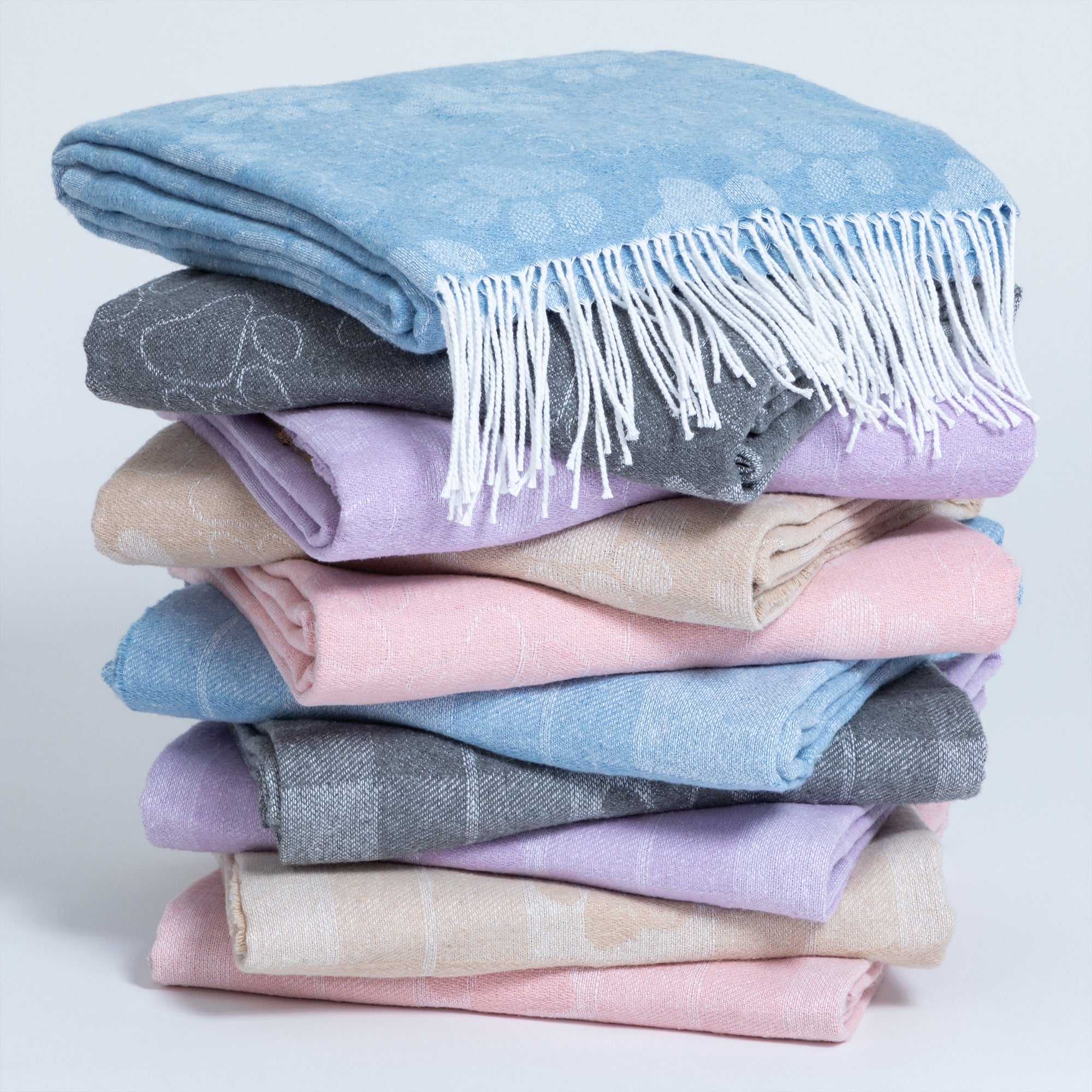 Premium Paw Print Cotton Blend Throw Blanket - Cozy & Stylish 70¡± x 56¡±