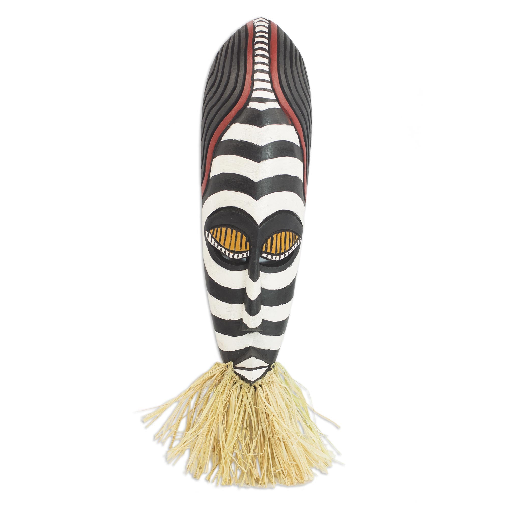Premium Hand-Carved Sese Wood 'Adaoma' Mask – Authentic Ghanaian Wall Art