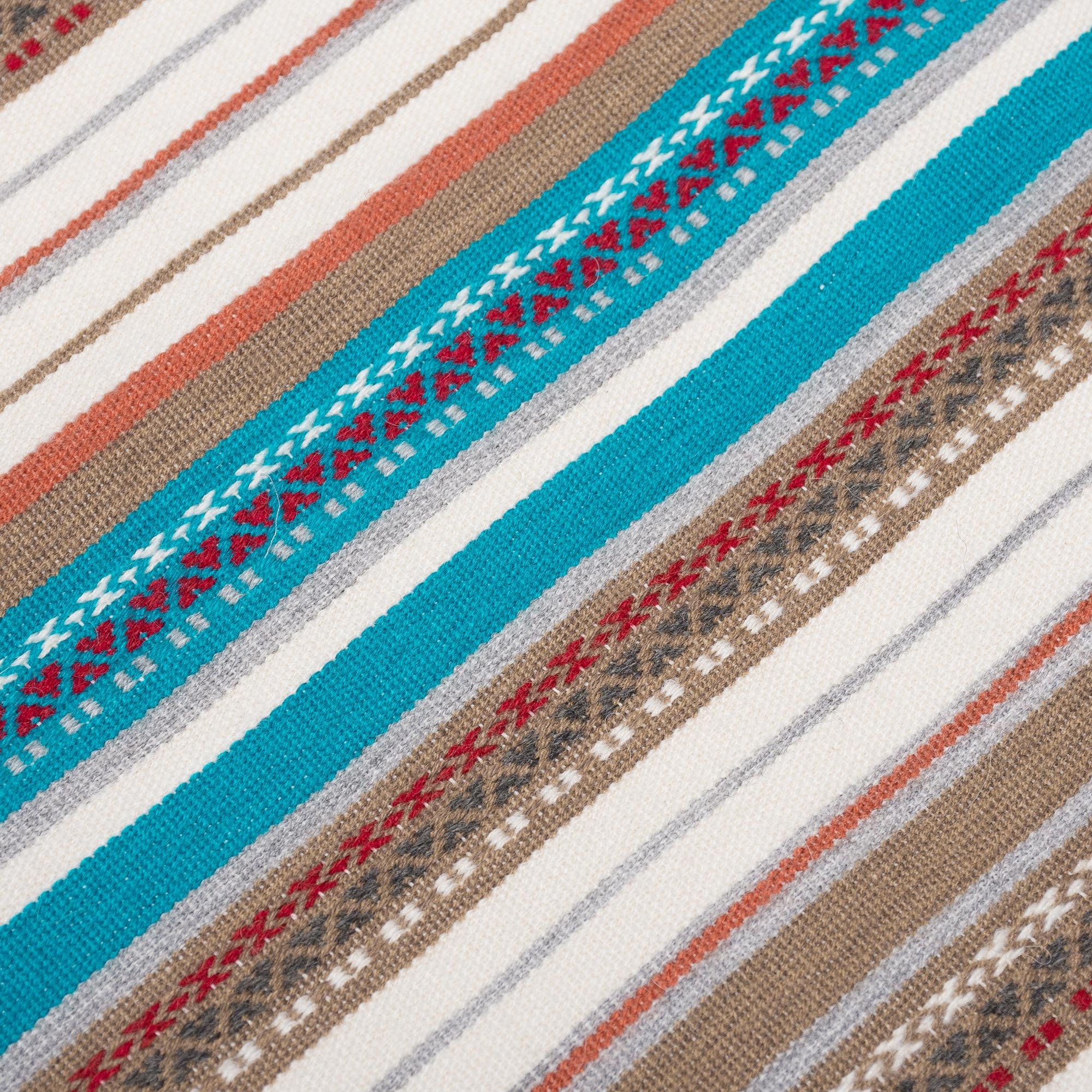 Premium Morning Stripes Handwoven Alpaca Blend Throw - Artisan Crafted in Peru