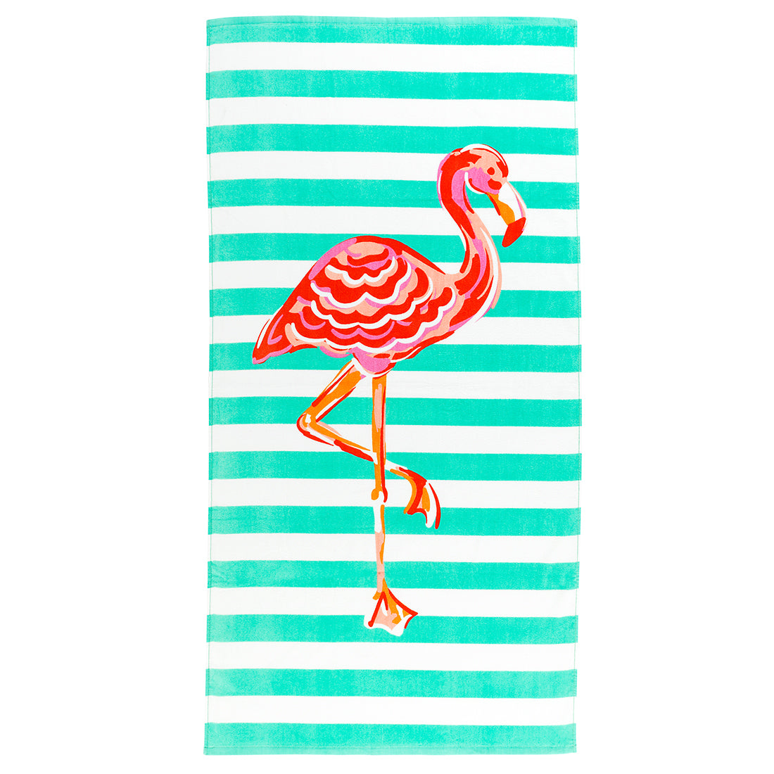 Premium Flamingo Stripe Beach Towel - Ultimate Comfort