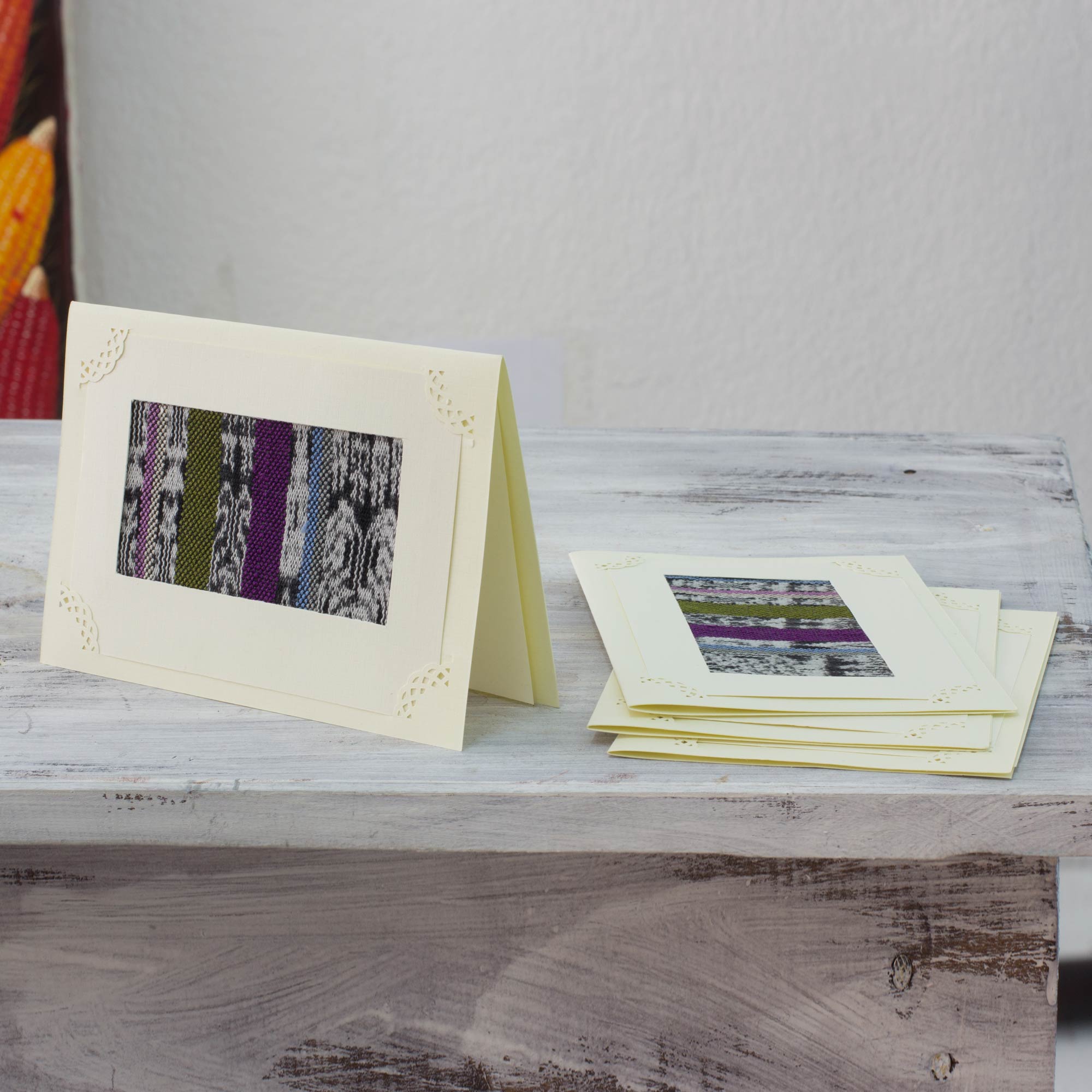 Premium Maya Blues Handcrafted Greeting Cards - Set of 4