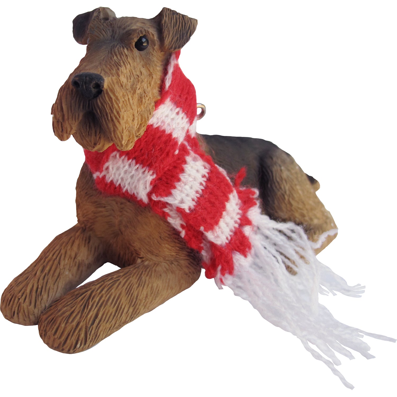 Premium Airedale Terrier Christmas Ornament - Handcrafted Realism