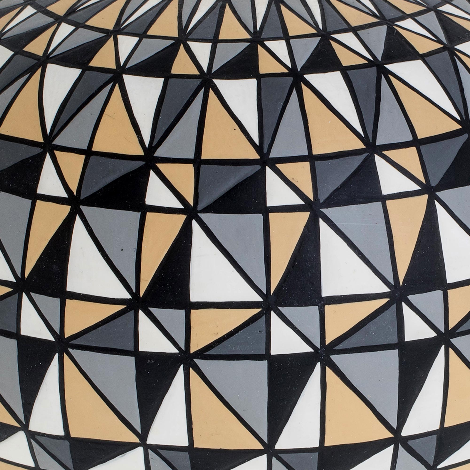 Premium Tricolor Elegance Hand-Painted Ceramic Vase - Geometric Artistry by Arlen Estrada
