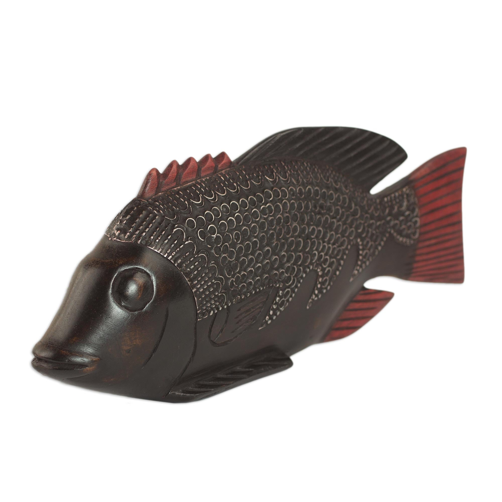 Premium Ga Redfish Sculpture: Handcrafted African Art by Anna Yawson