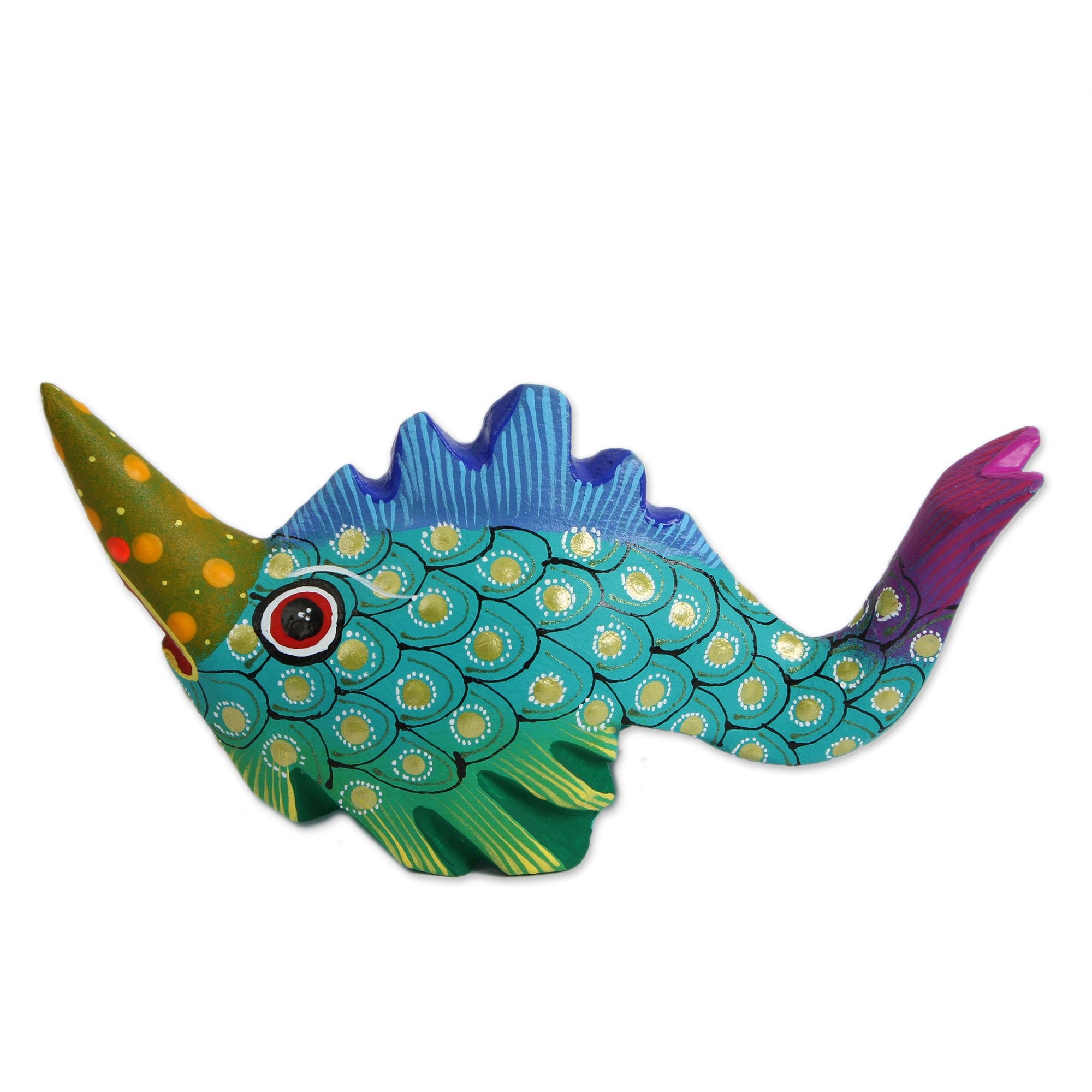 Premium Hand-Painted Swordfish Alebrije Figurine - Authentic Mexican Artisan Craft