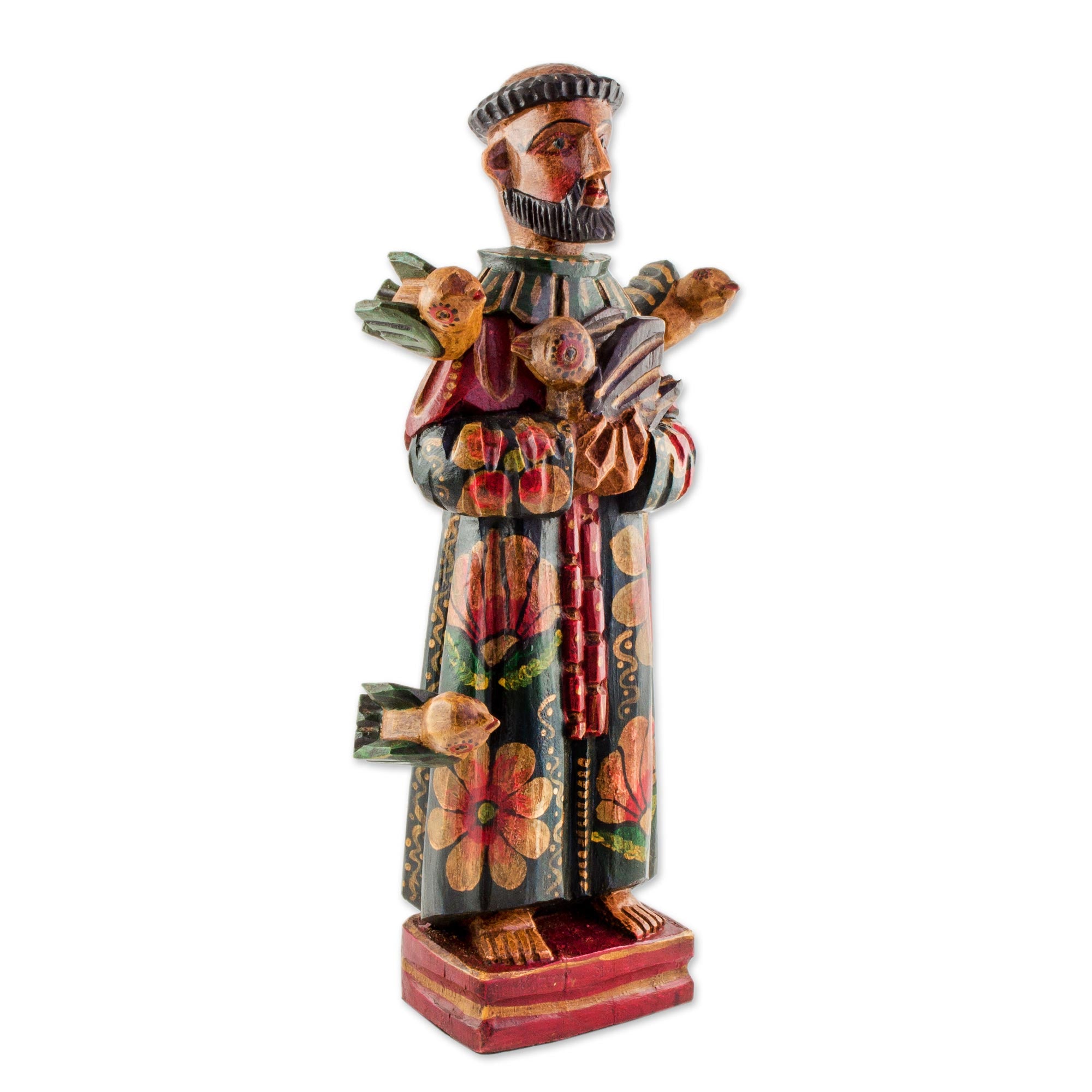 Premium Hand-Painted Saint Francis Sculpture - Ultimate Rustic Decor