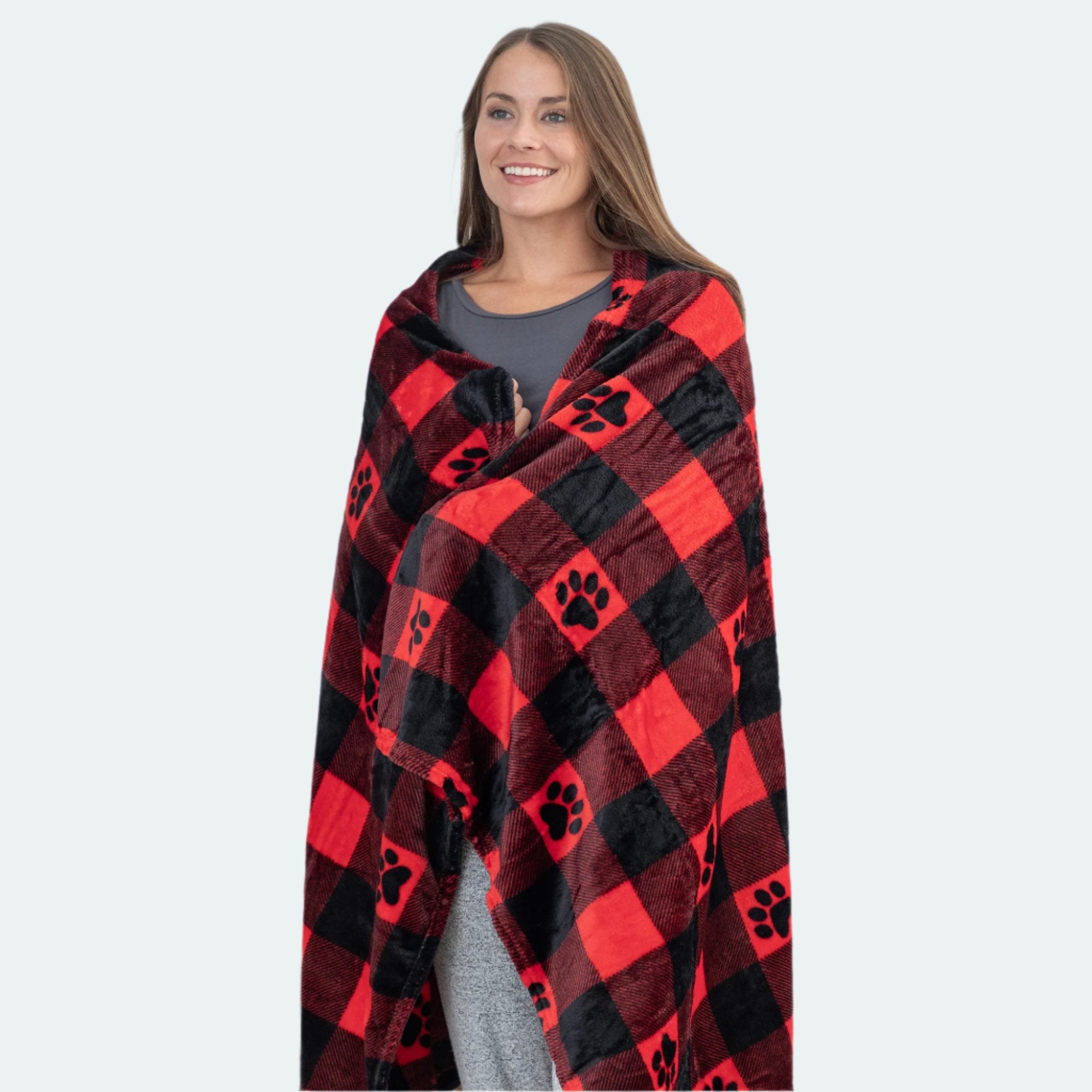 Ultimate Cozy Paw Print Travel Blanket - Premium Softness for Every Adventure