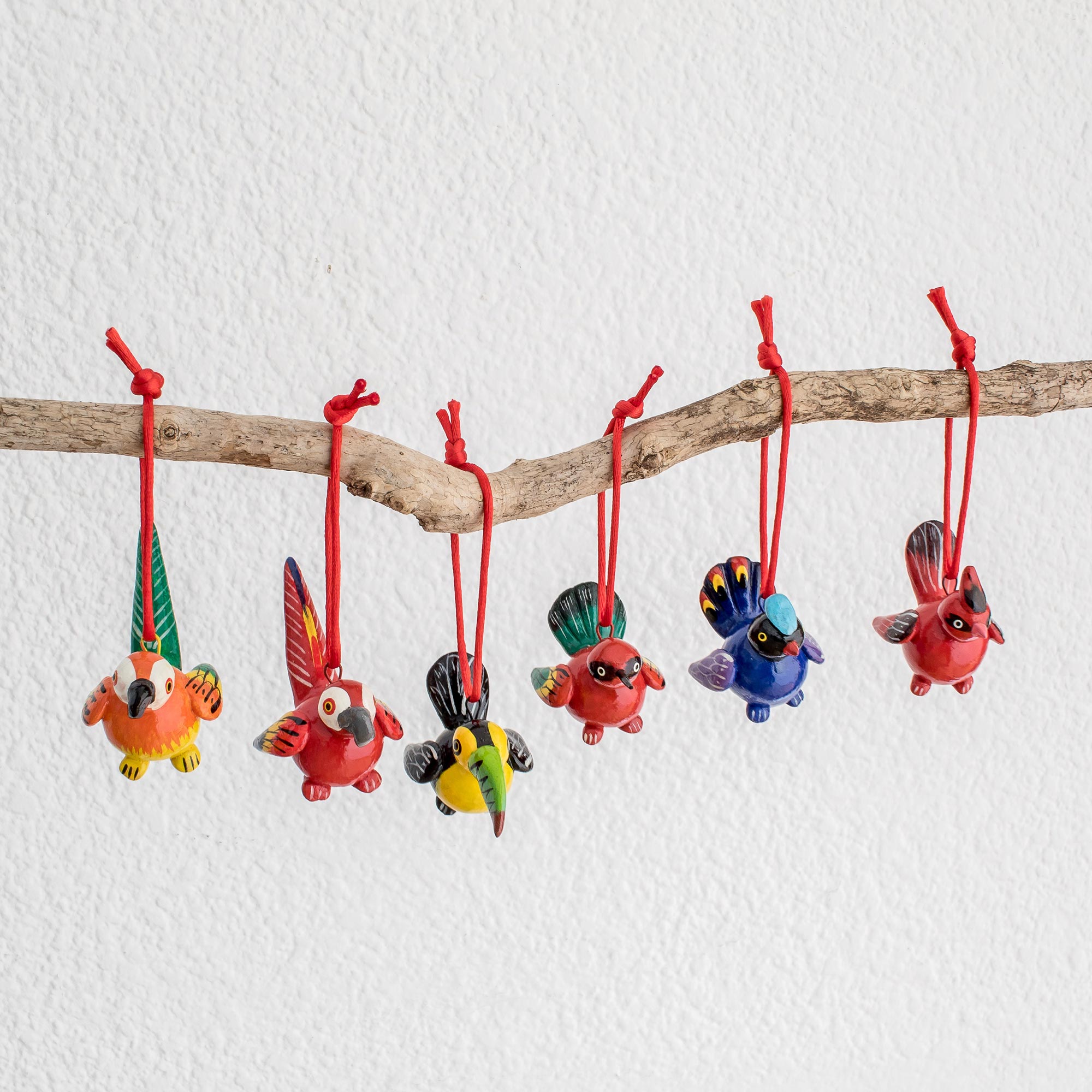 Premium Handcrafted Tropical Bird Ceramic Ornament Collection