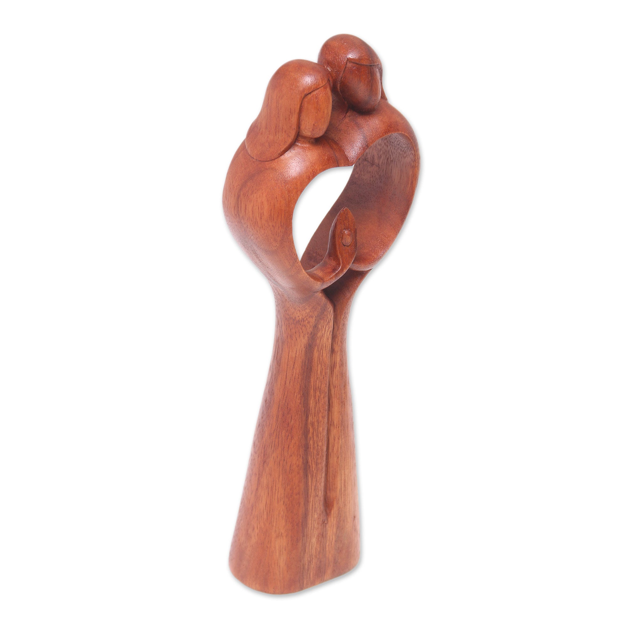 Premium Hand-Carved Suar Wood Heart Sculpture – Ultimate Symbol of Love