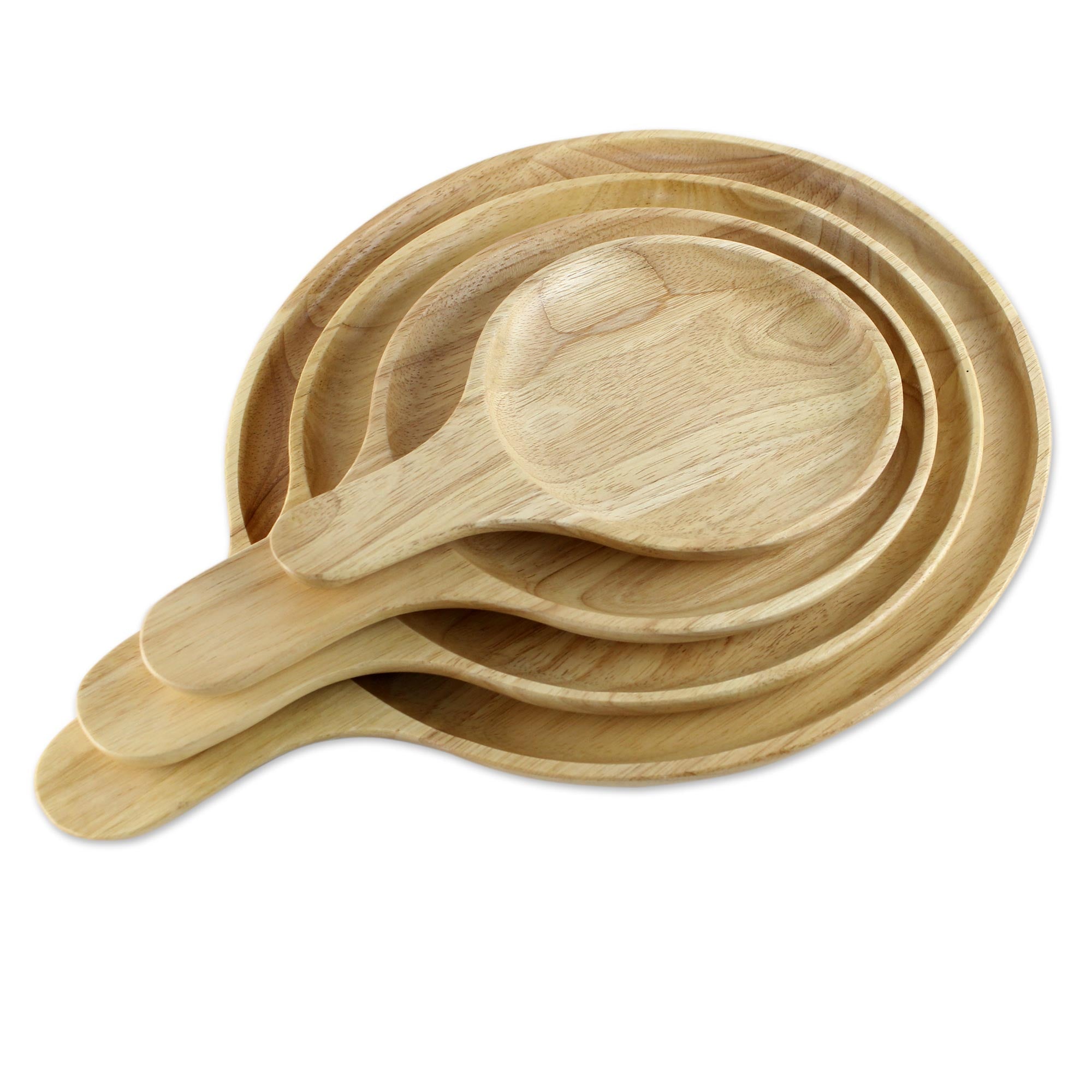 Premium Handcrafted Wooden Plates Set - Nature's Lollipops Collection