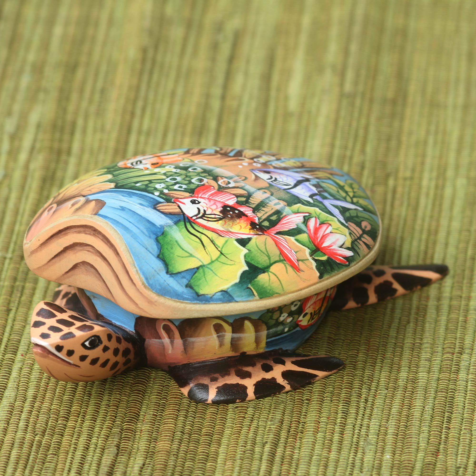 Premium Handcrafted Sea Turtle Jewelry Box – Bali Artisan Edition