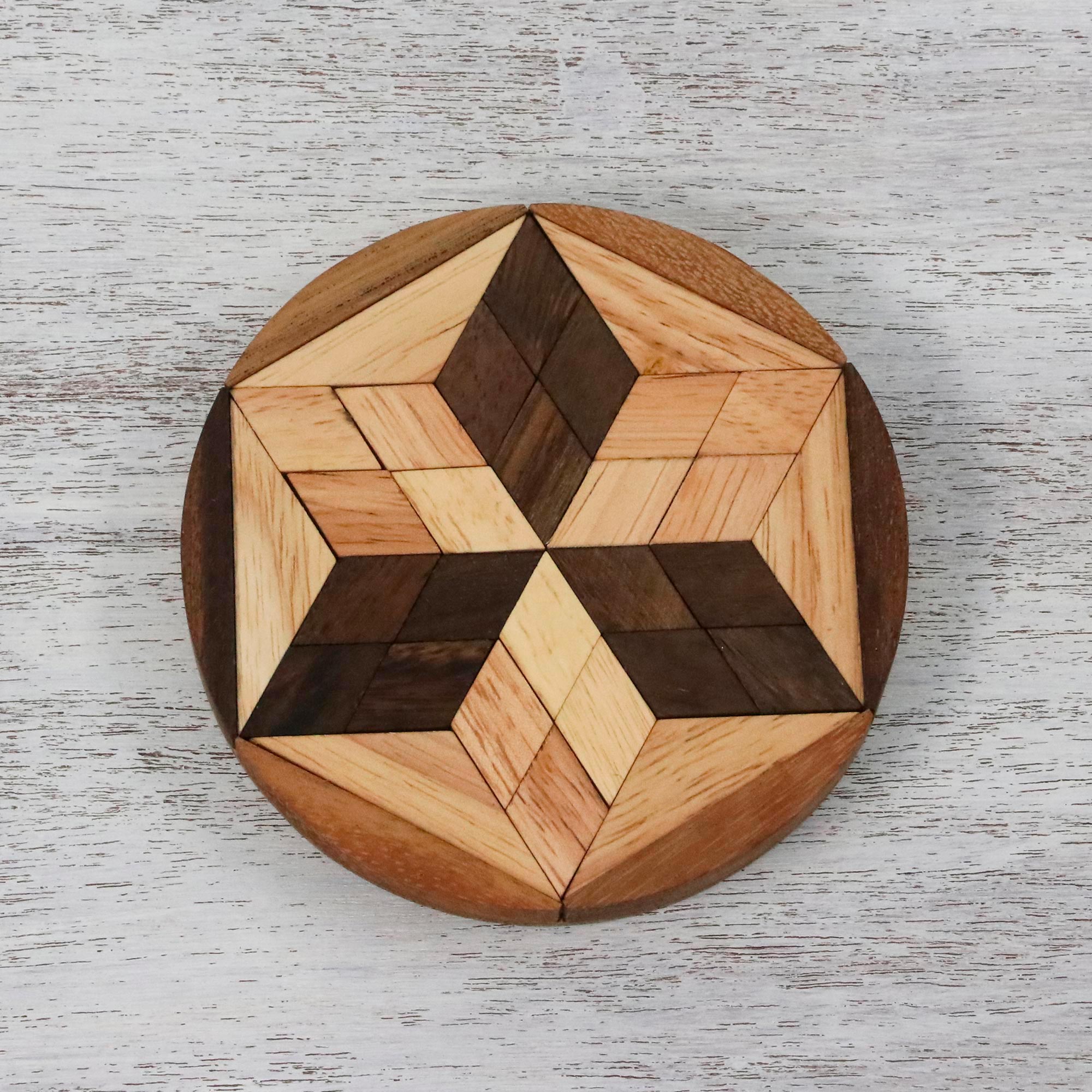 Premium Star of David Wooden Puzzle Game - Ultimate Brain Teaser from Thailand
