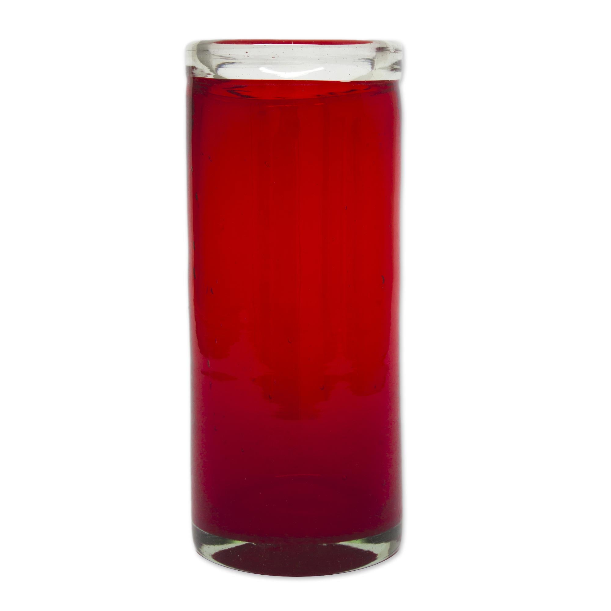 Premium Hand-Blown Ruby Red Tequila Shot Glasses Set of 6 - Ultimate Mexican Craftsmanship