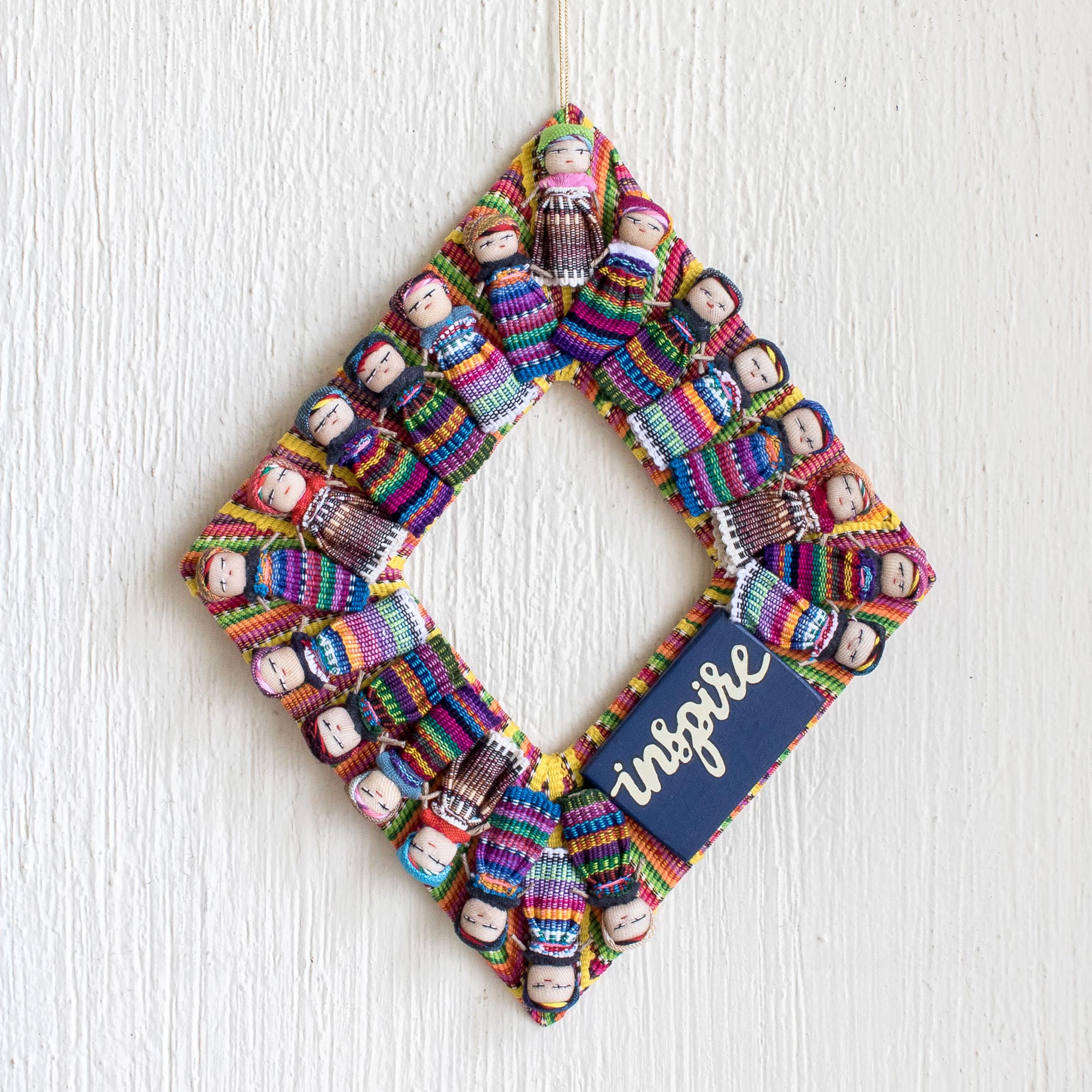 Premium Handmade Maya Worry Doll Inspirational Wreath - Ultimate Gift of Hope