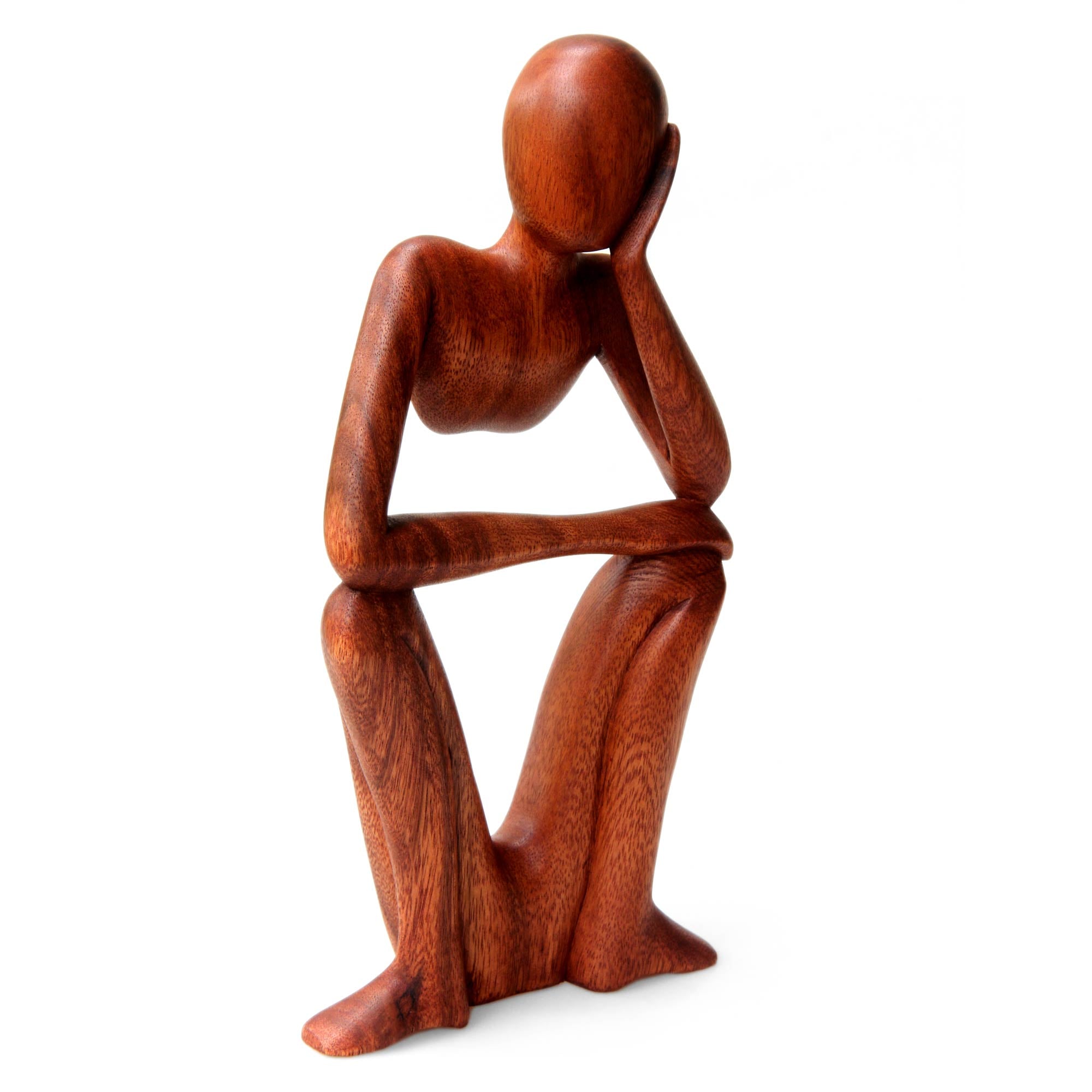 Premium Abstract Wood Sculpture - Thinking of You