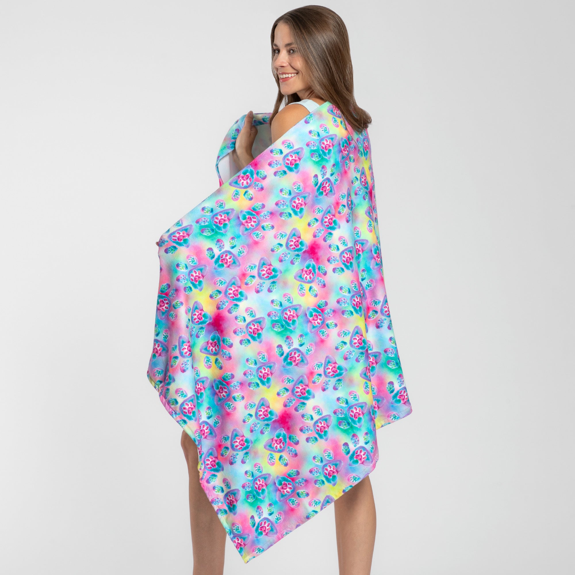 Premium Paw Print Oversized Quick-Dry Towel