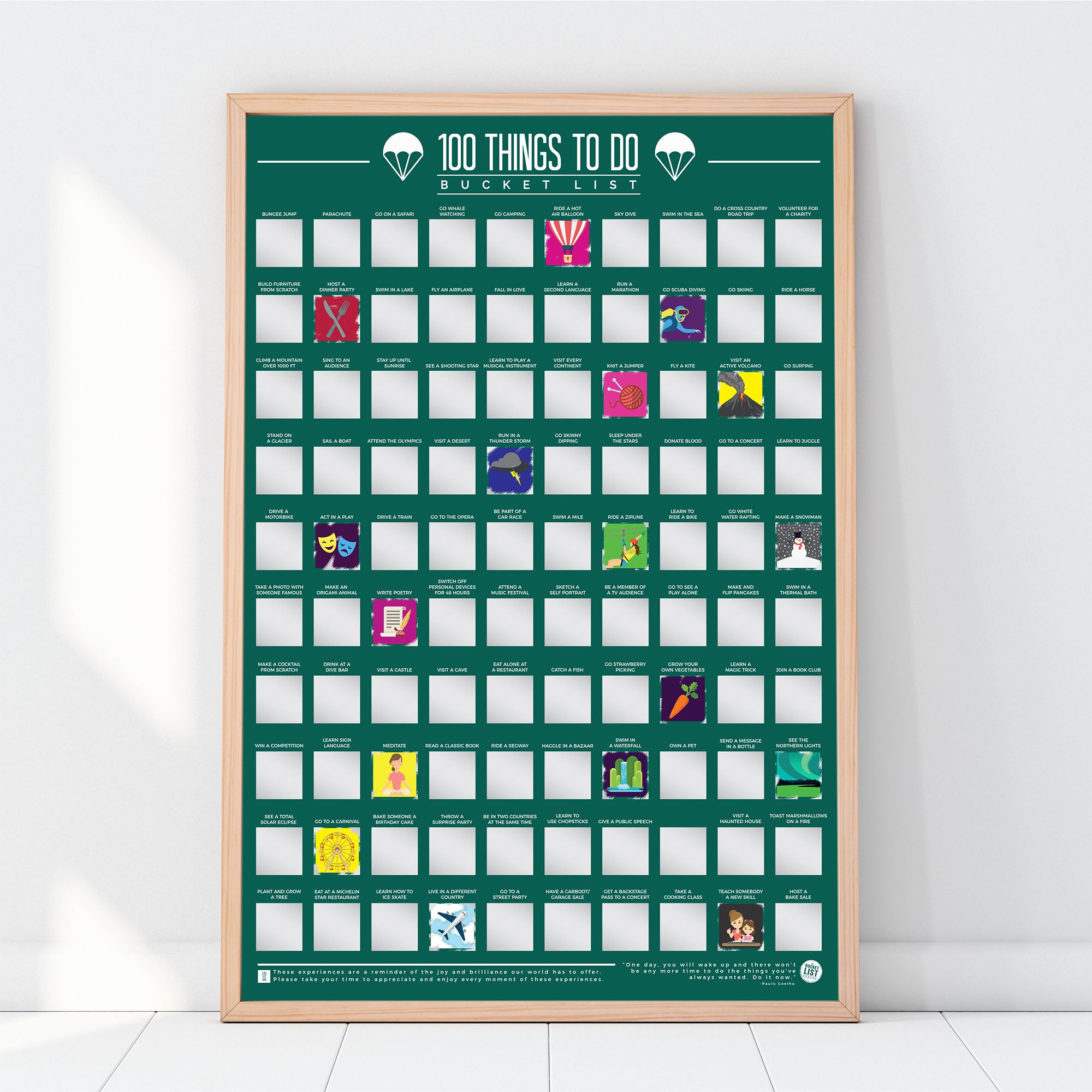 Ultimate Bucket List Adventure Scratch Poster