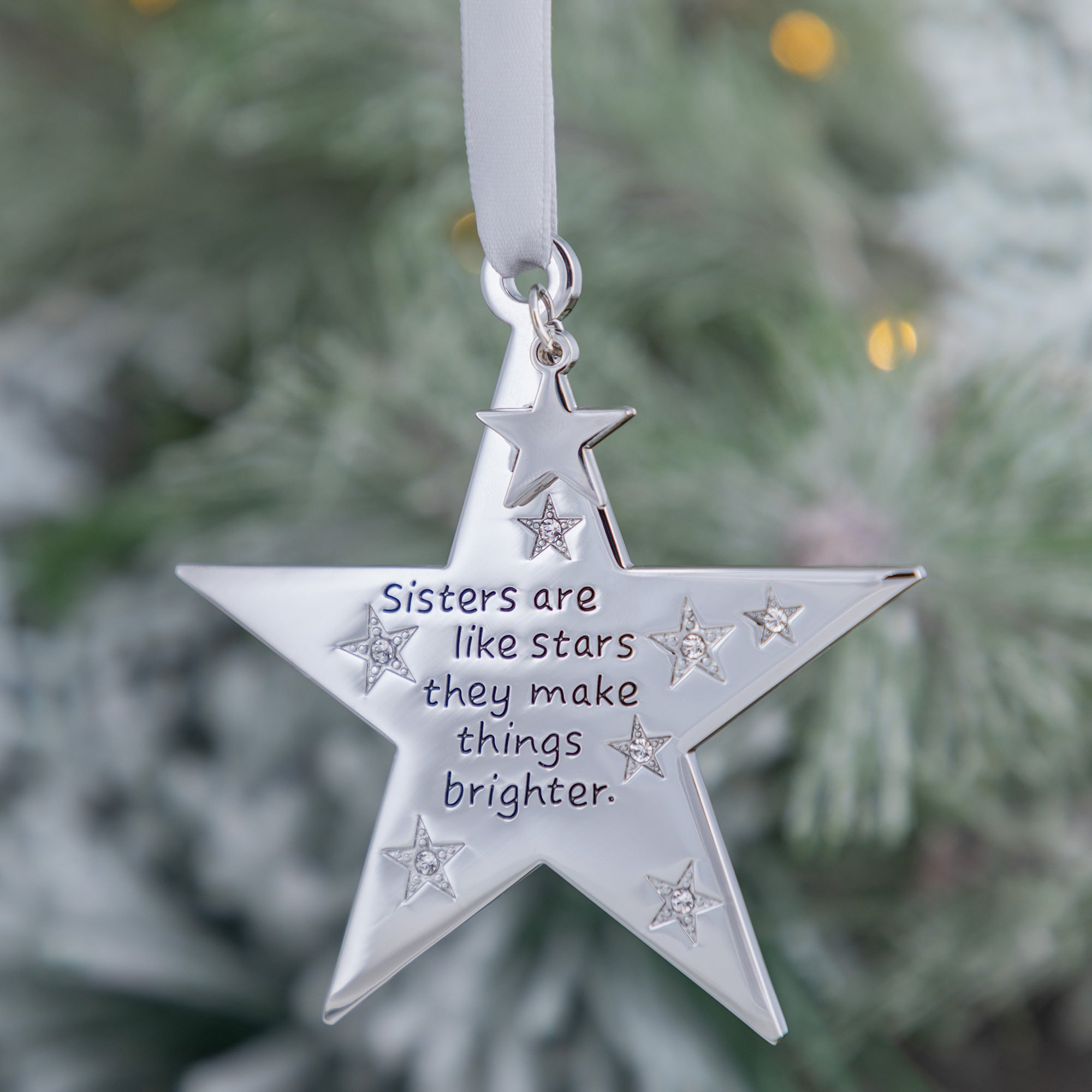Premium Sisters & Mothers Keepsake Ornament - Timeless Shine