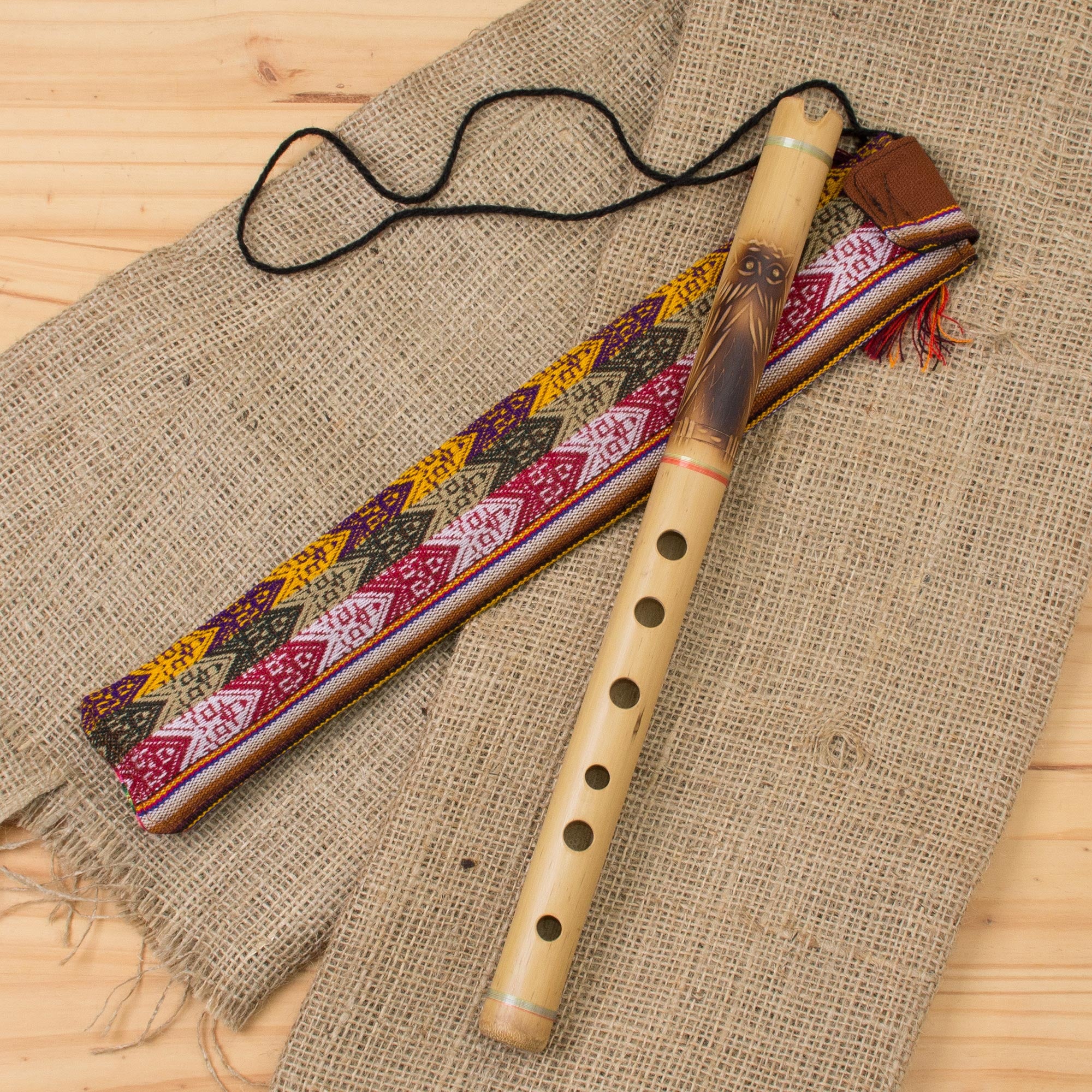 Premium Night Owl Bamboo Quena Flute - Handcrafted in Peru