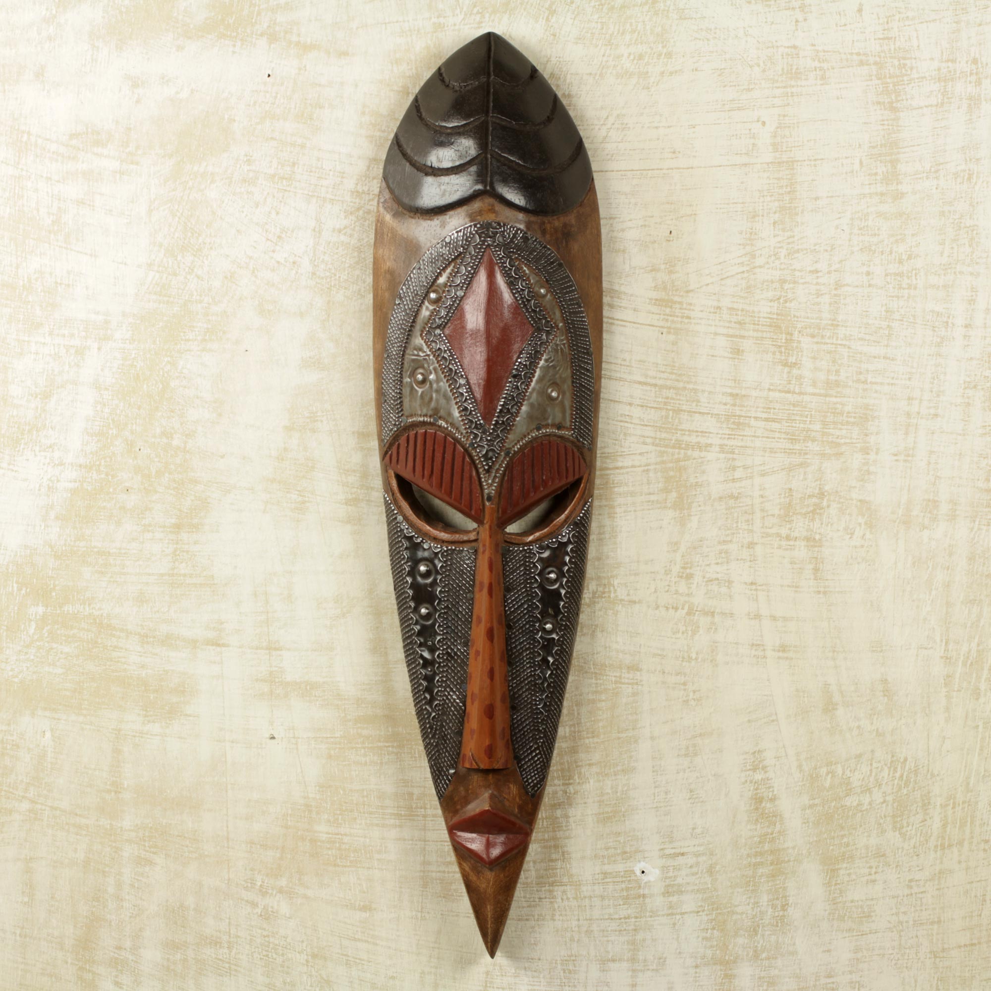 Premium Hand-Carved African Wall Mask - God's Work Artisan Design