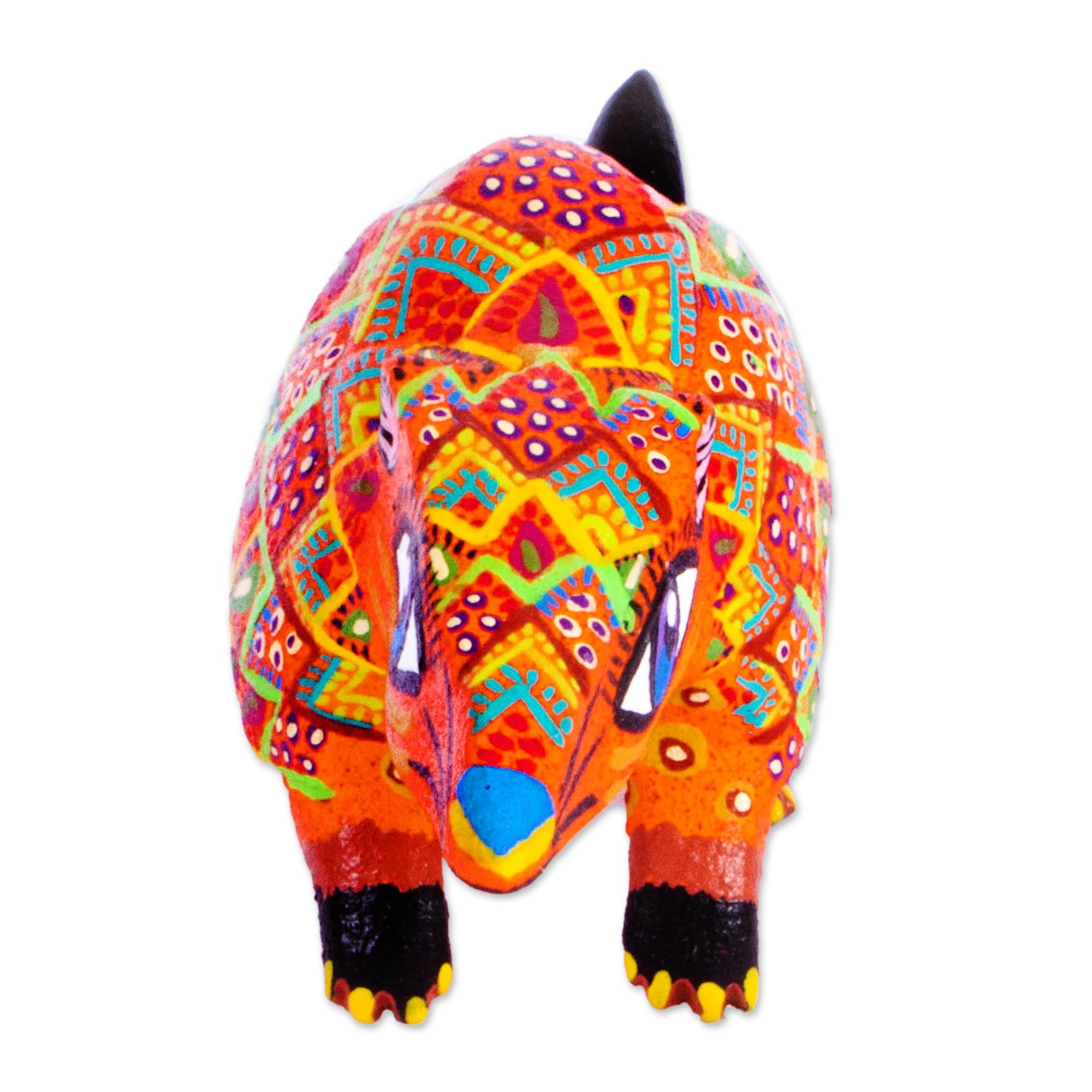 Premium Hand-Crafted Rainbow Pangolin Alebrije - Mexican Copal Wood Art