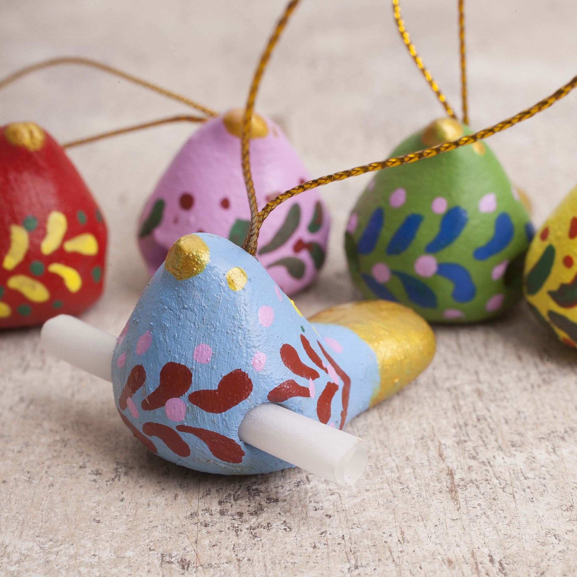 Premium Christmas Dove Ornaments - Handcrafted Set of 6