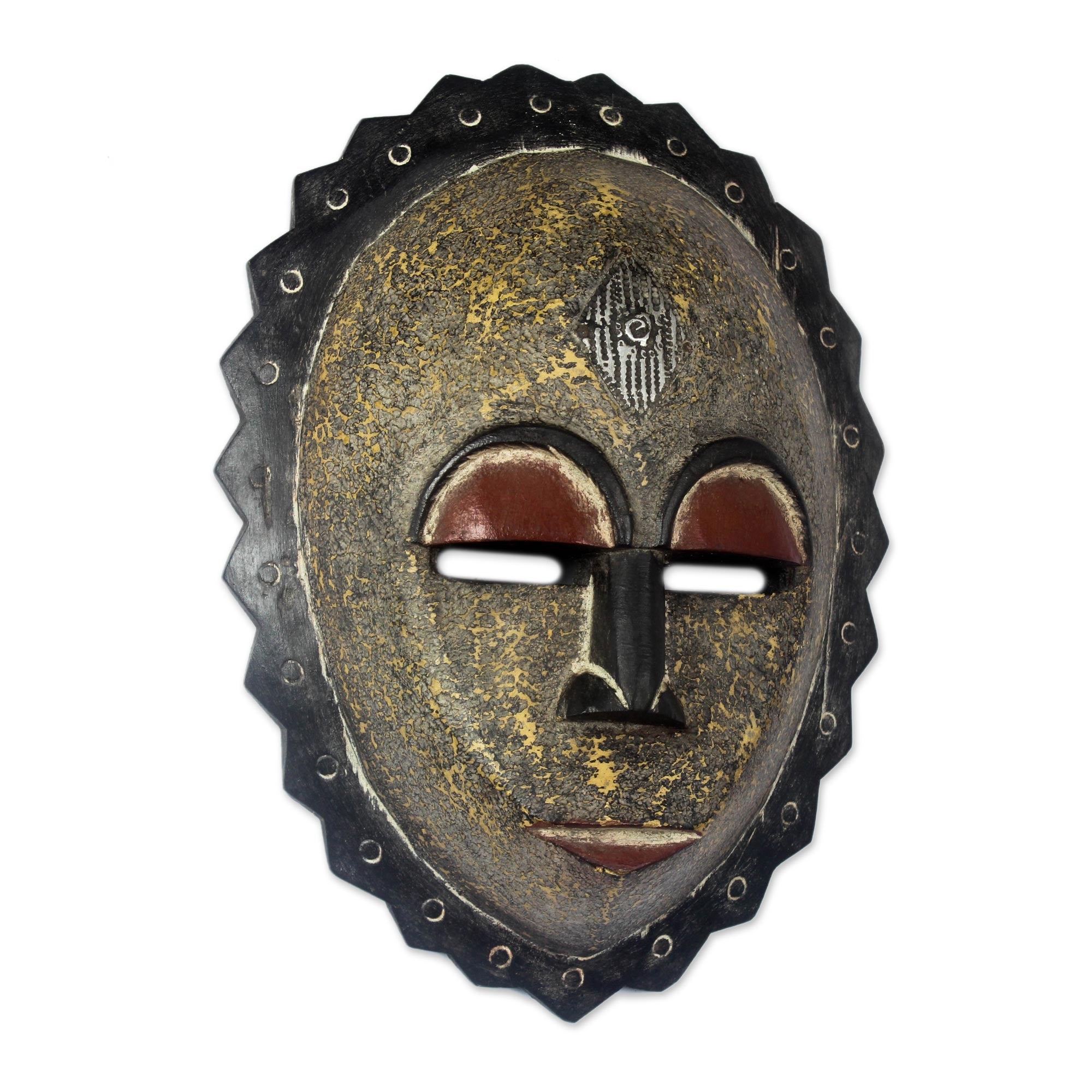 Premium Nigerian Wood Mask - 'Dufu' Artisan Craft
